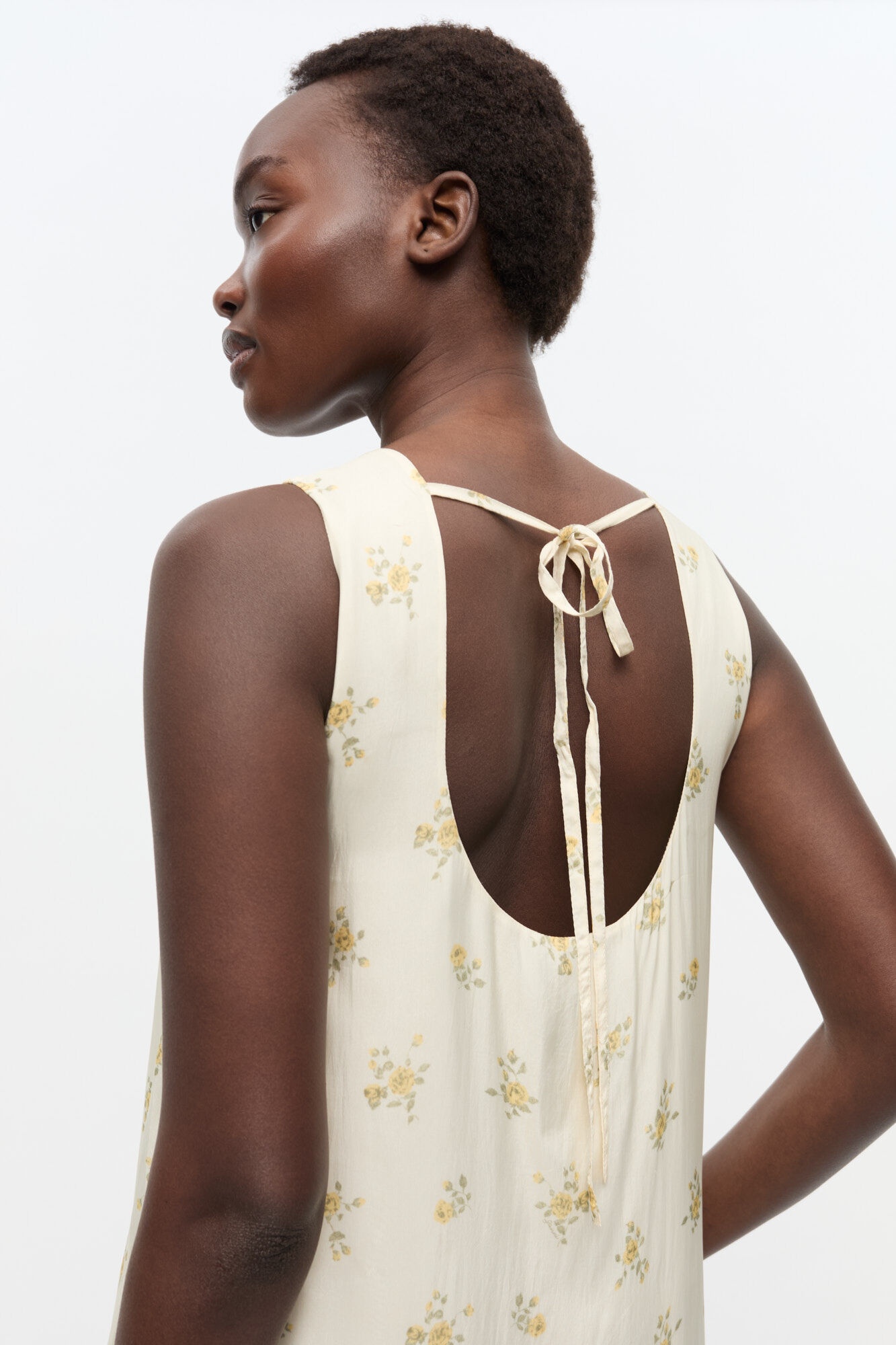 OFF-WHITE FLORAL DRESS - 5