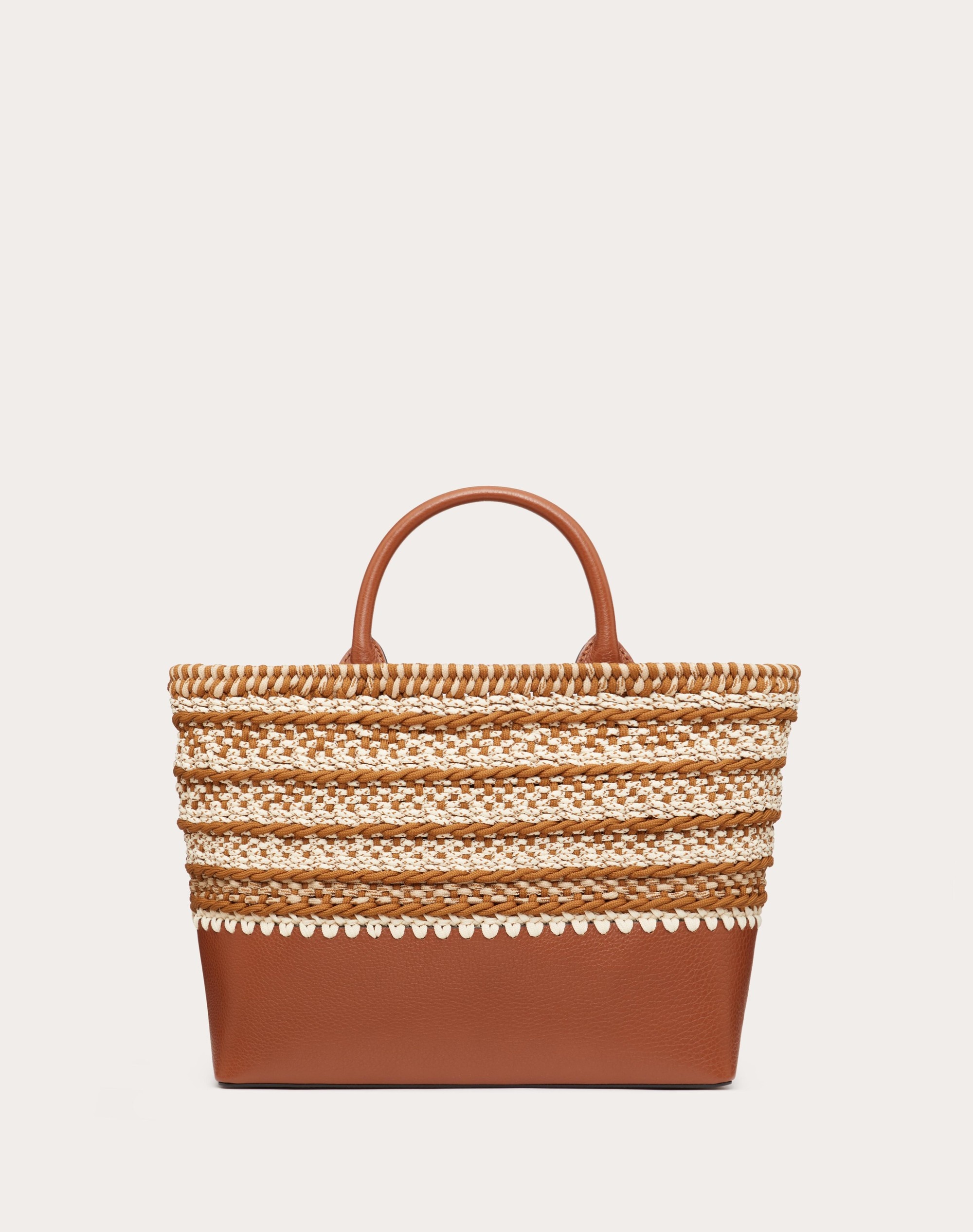 SMALL VALENTINO GARAVANI CROCHET BAGS FABRIC TOTE - 3