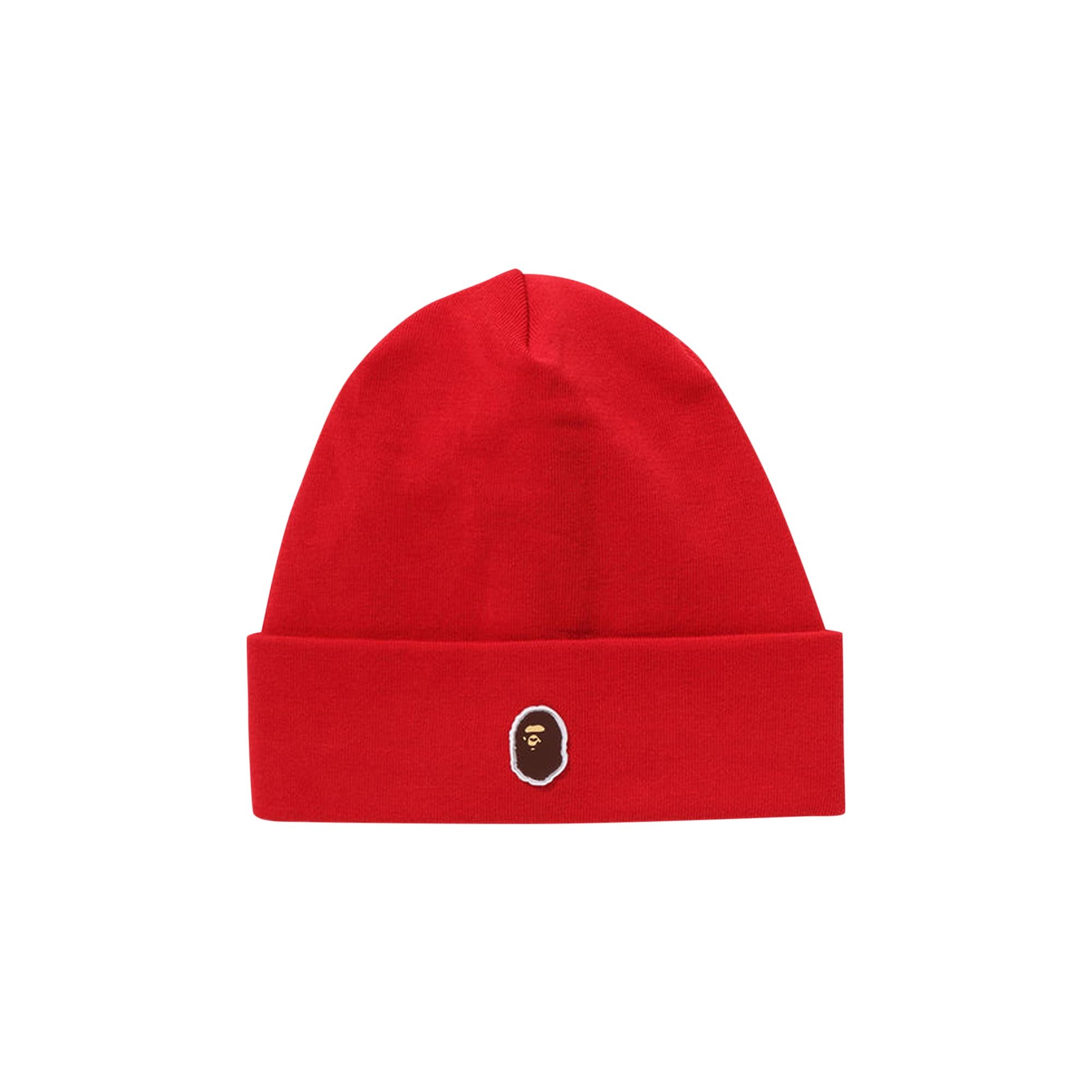 BAPE Silicon Ape Head Knit Cap 'Red' - 1