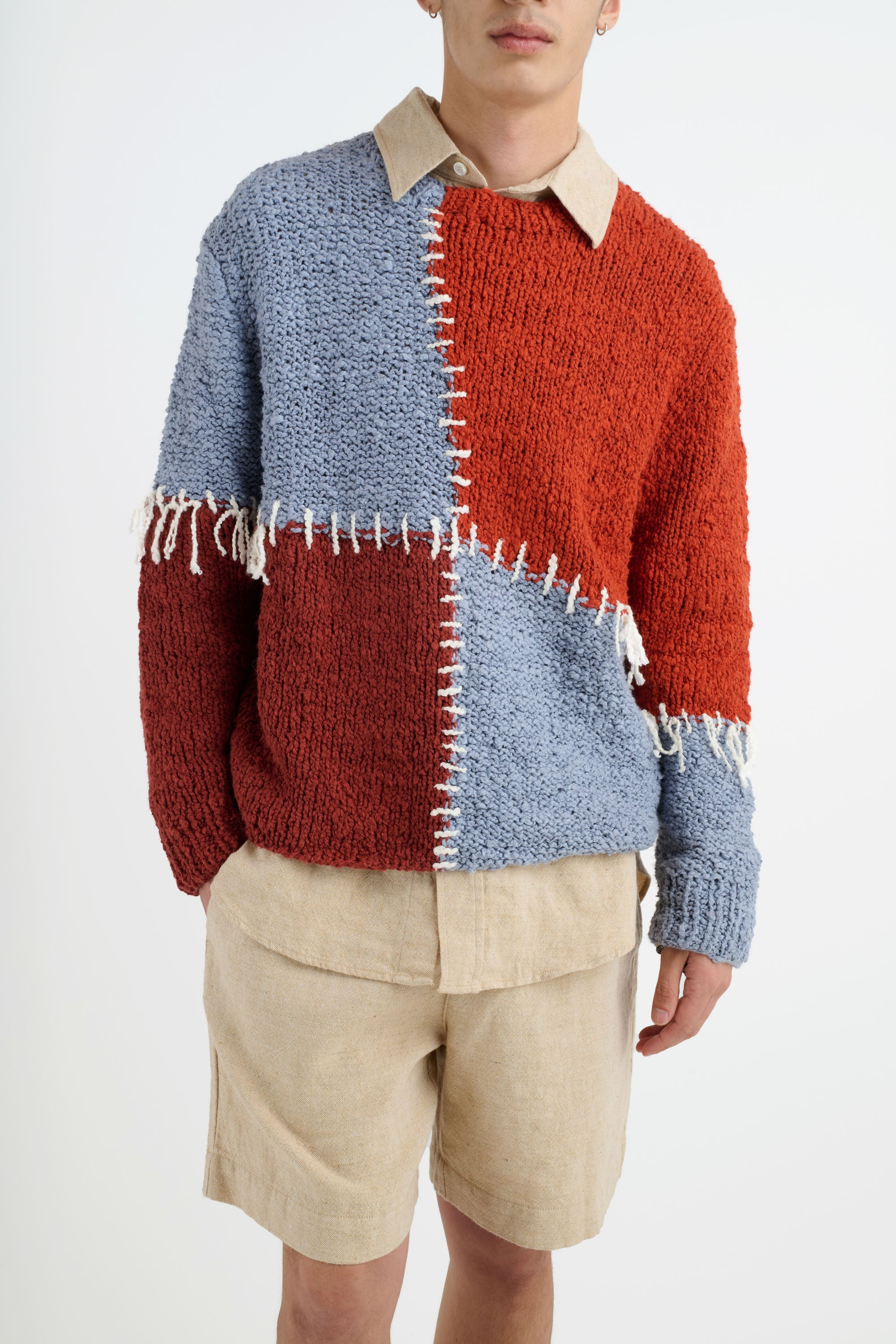 PATCHWORK BOUCLE CREW - 3