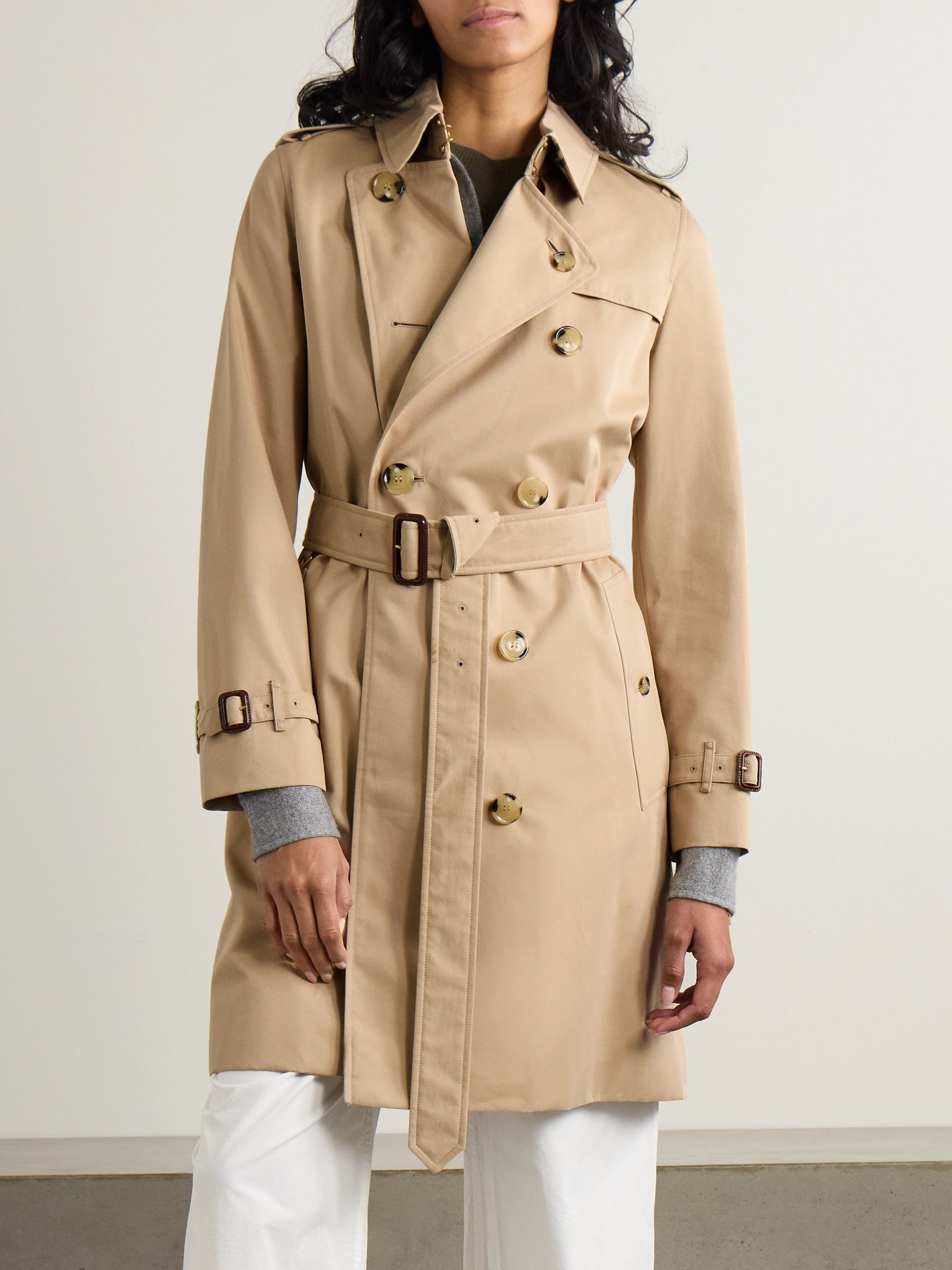 Kensington organic cotton-gabardine trench coat Neutral - 3