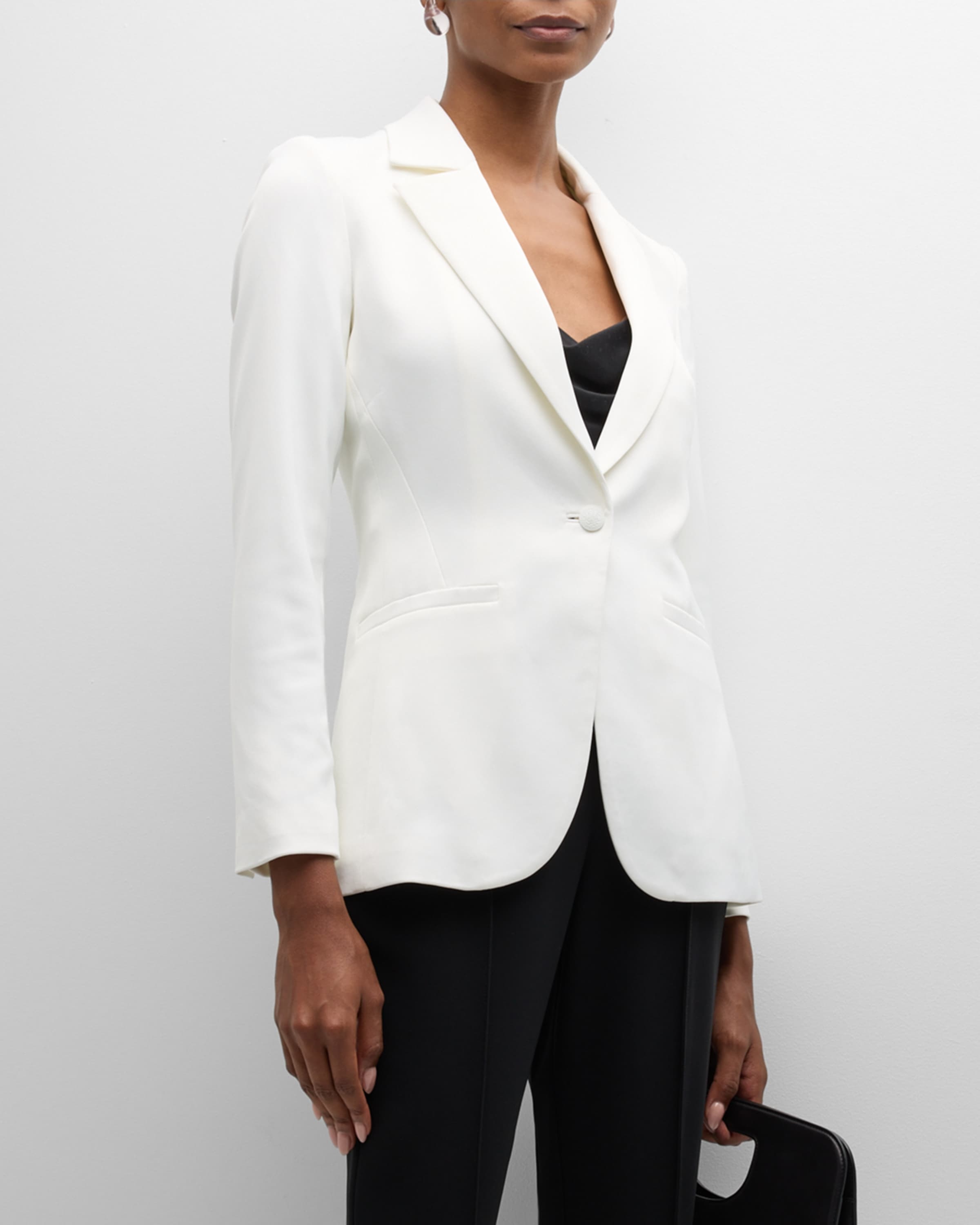 Blake Fitted Satin Blazer - 2