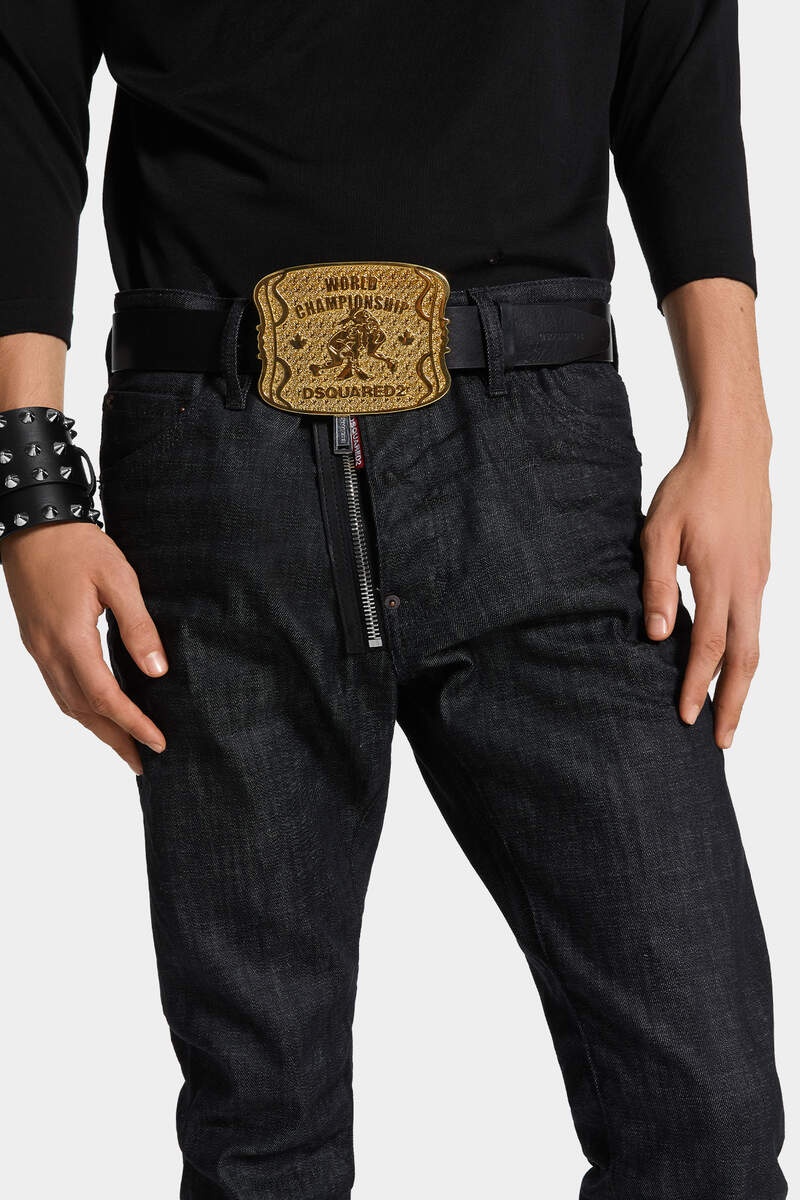 DSQUARED2 BOXEUR PLAQUE BELT - 5