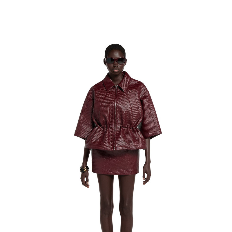 Diagonal wool short sleeve jacket 3