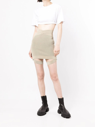 Dion Lee ribbed cross strap skirt outlook