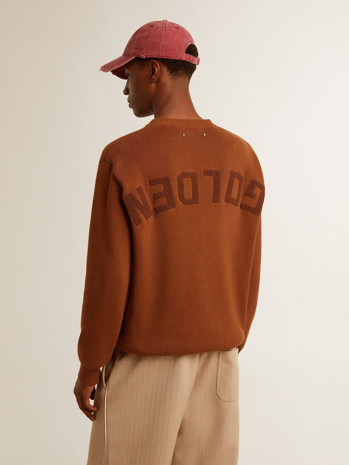 Men's crew-neck sweater with logo on the back - 5