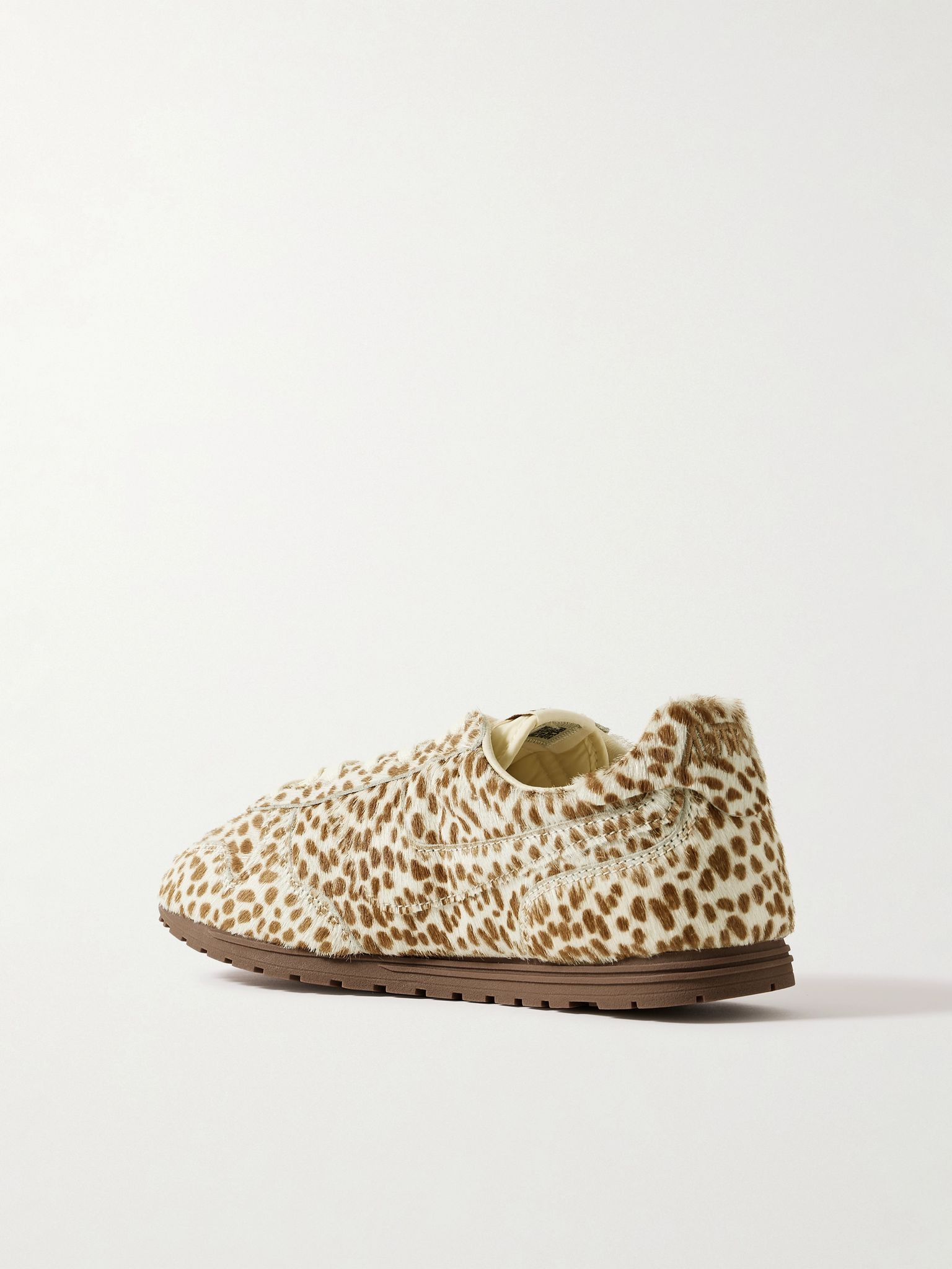 Windspin Cheetah-Print Pony Hair Sneakers Cream - 4