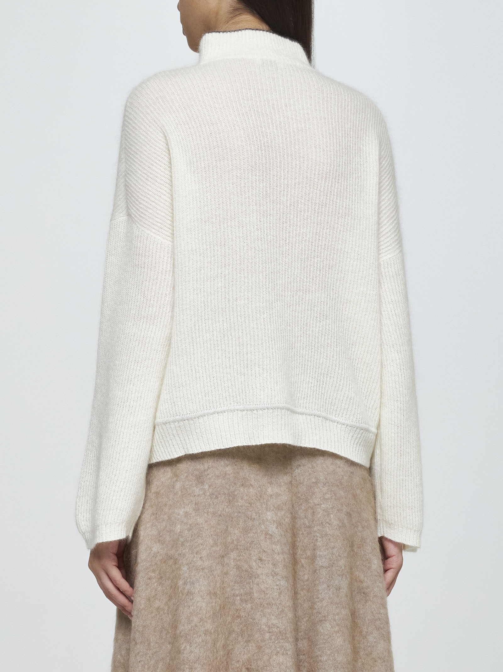 Mohair and wool-blend mock sweater - 3