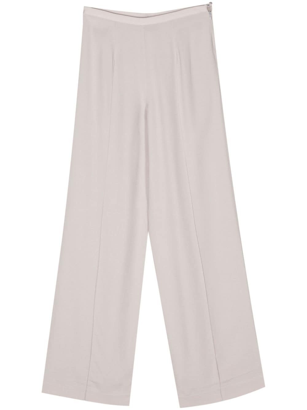 mid-rise crepe palazzo pants - 1