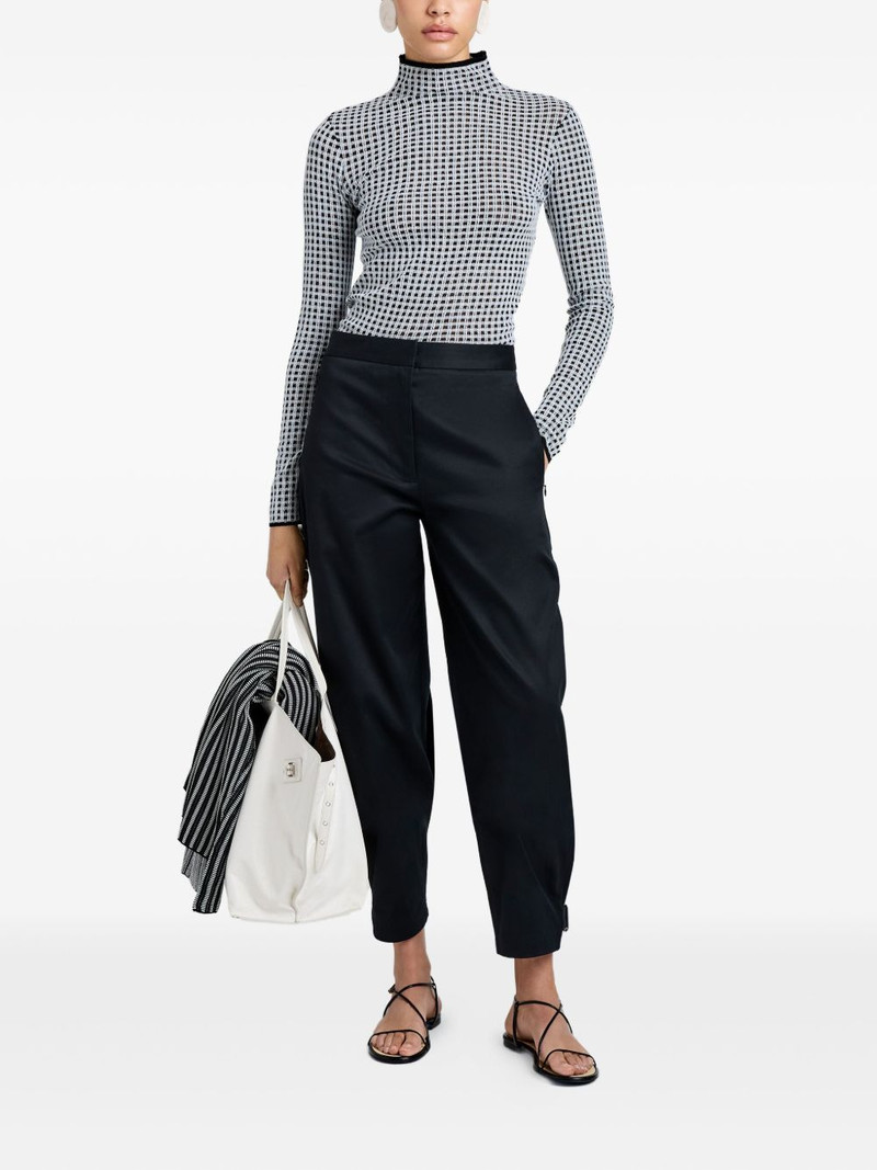 Proenza Schouler Zella check high-neck top outlook