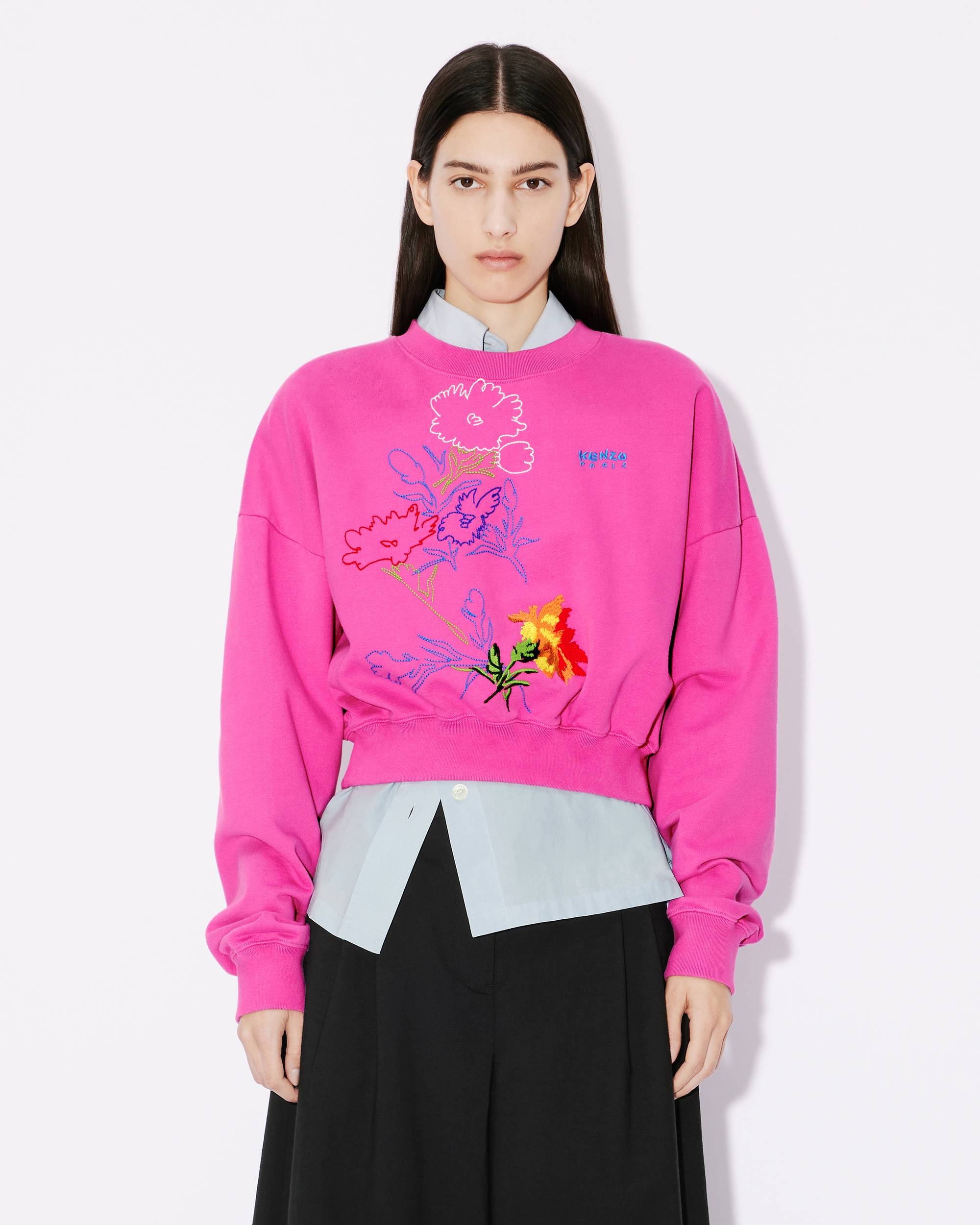 'KENZO Drawn Flowers' embroidered sweatshirt - 3