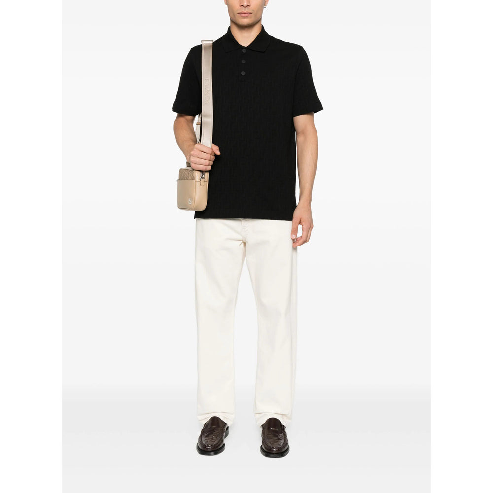 Fendi Black Polo Shirts Men - 3