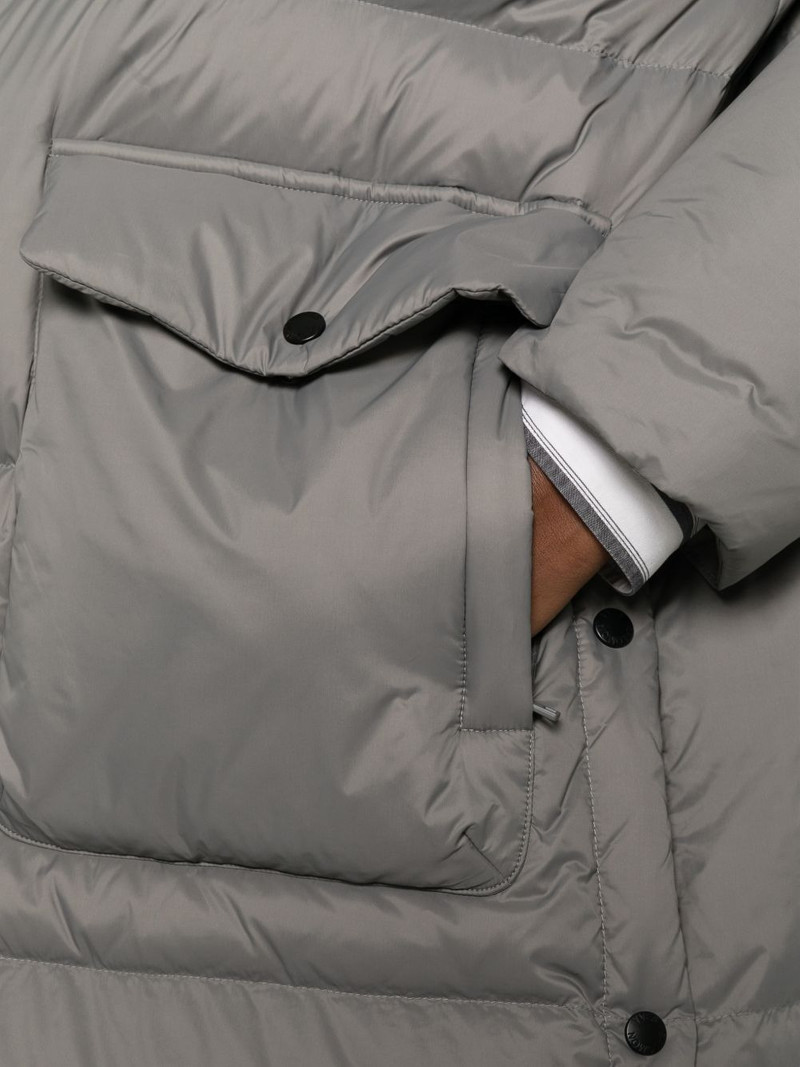 shearling trimmed down coat 5