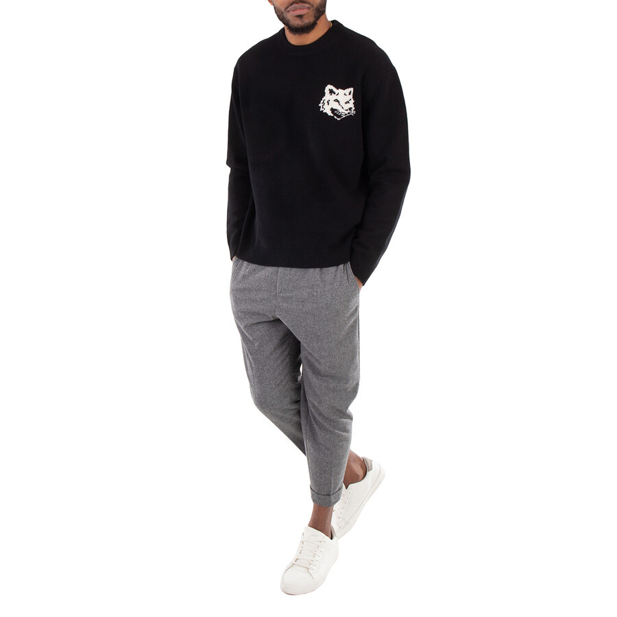 Maison Kitsune Fox Head Intarsia Wool Jumper - 4