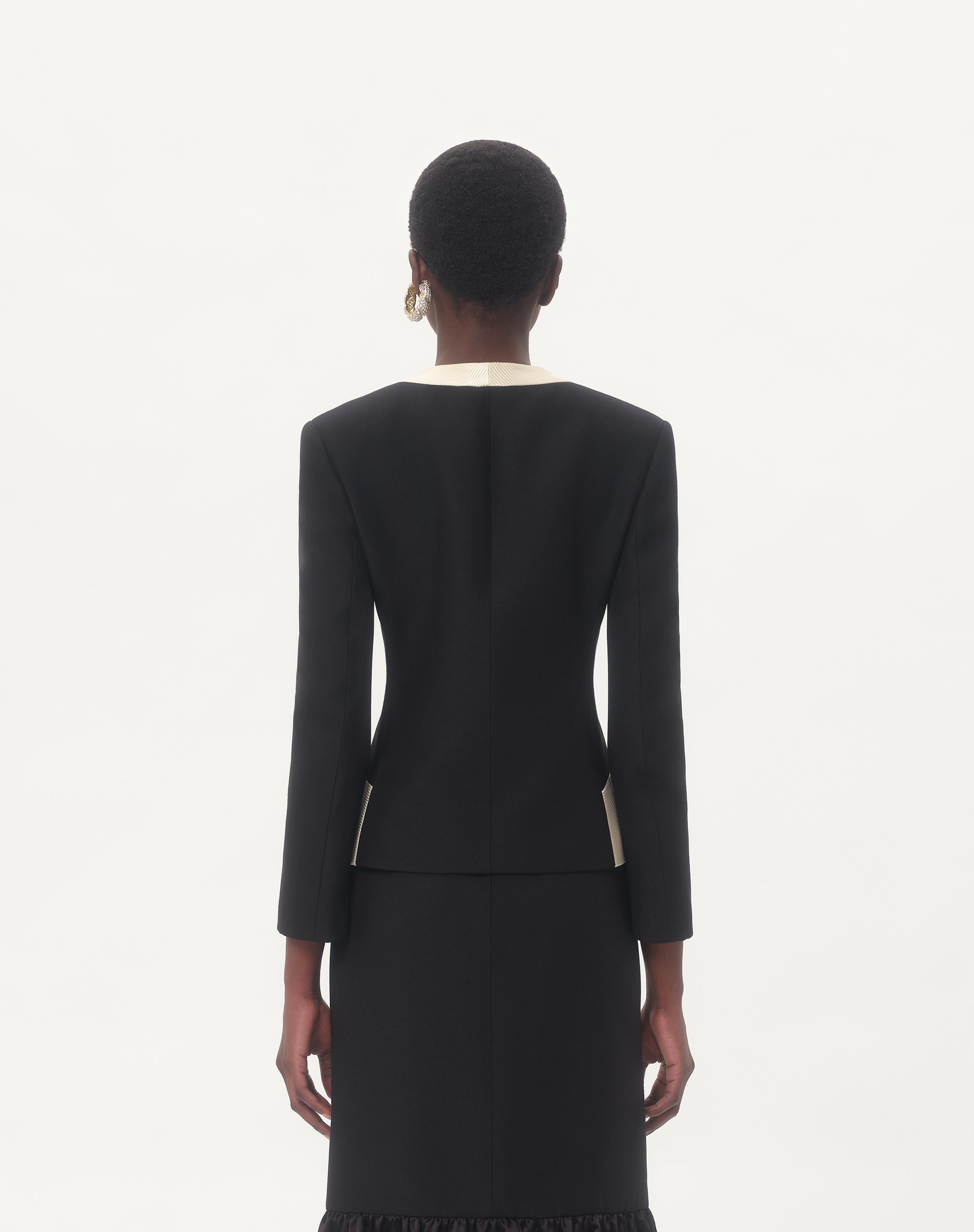 CREPE COUTURE JACKET WITH BOWS - 8