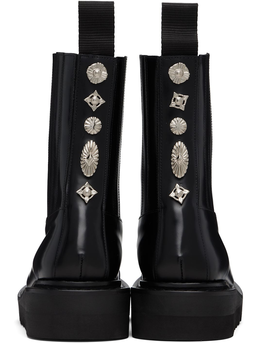 Black Leather AJ1219 Boots - 2