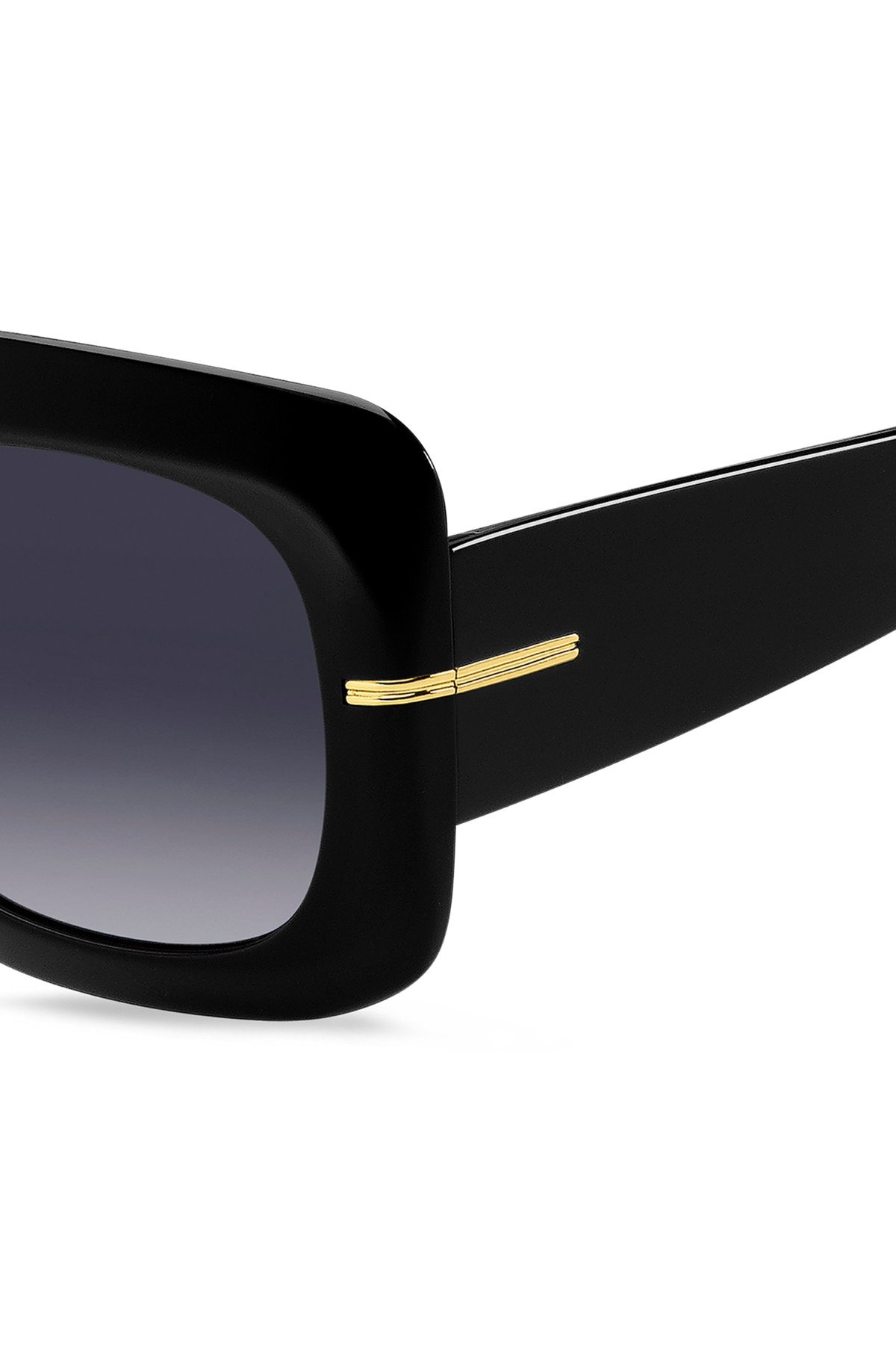 BLACK-ACETATE SUNGLASSES WITH GOLD-TONE HINGES - 2