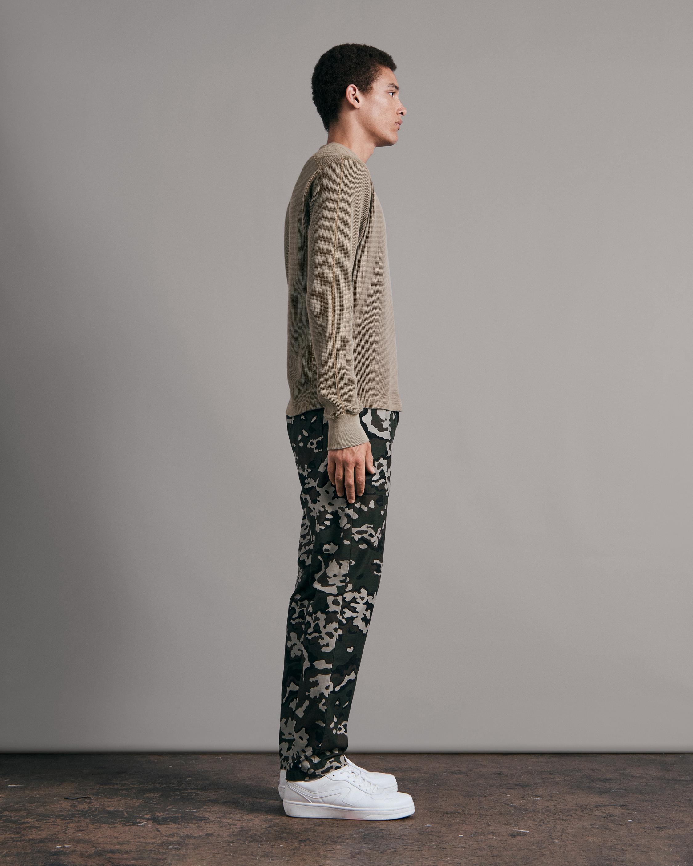 Garment Dyed Waffle Crew
Cotton T-Shirt - 4
