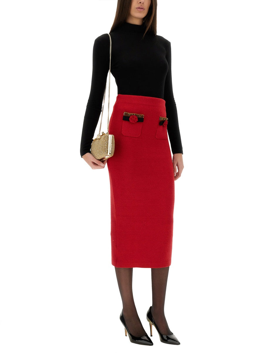 Self-Portrait Women Knitted Midi Skirt - 2