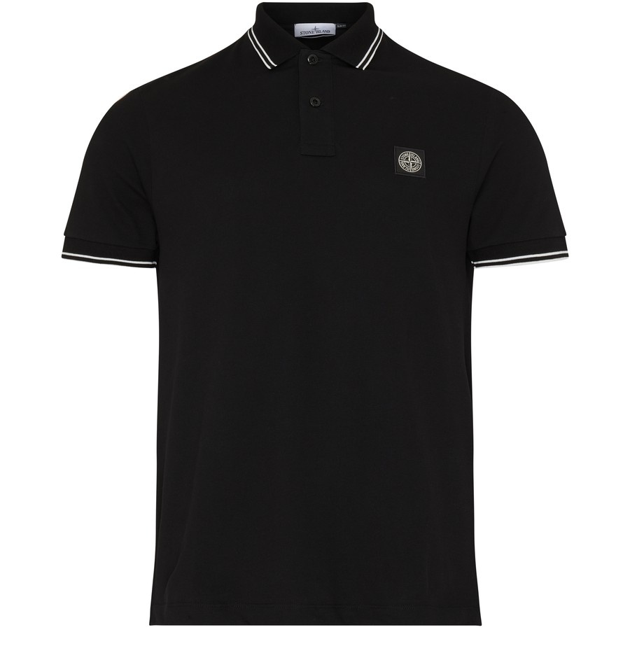 Short-sleeved polo shirt with logo - 1