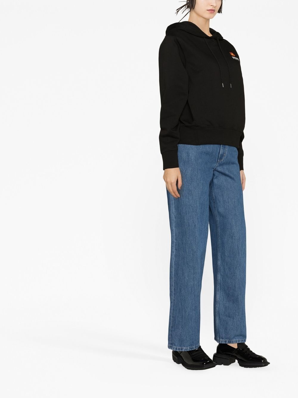 Boke Flower embroidery hoodie - 4