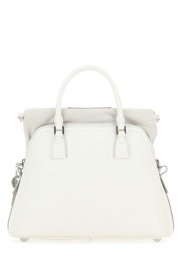 MAISON MARGIELA WOMAN White Leather 5Ac Handbag - 3