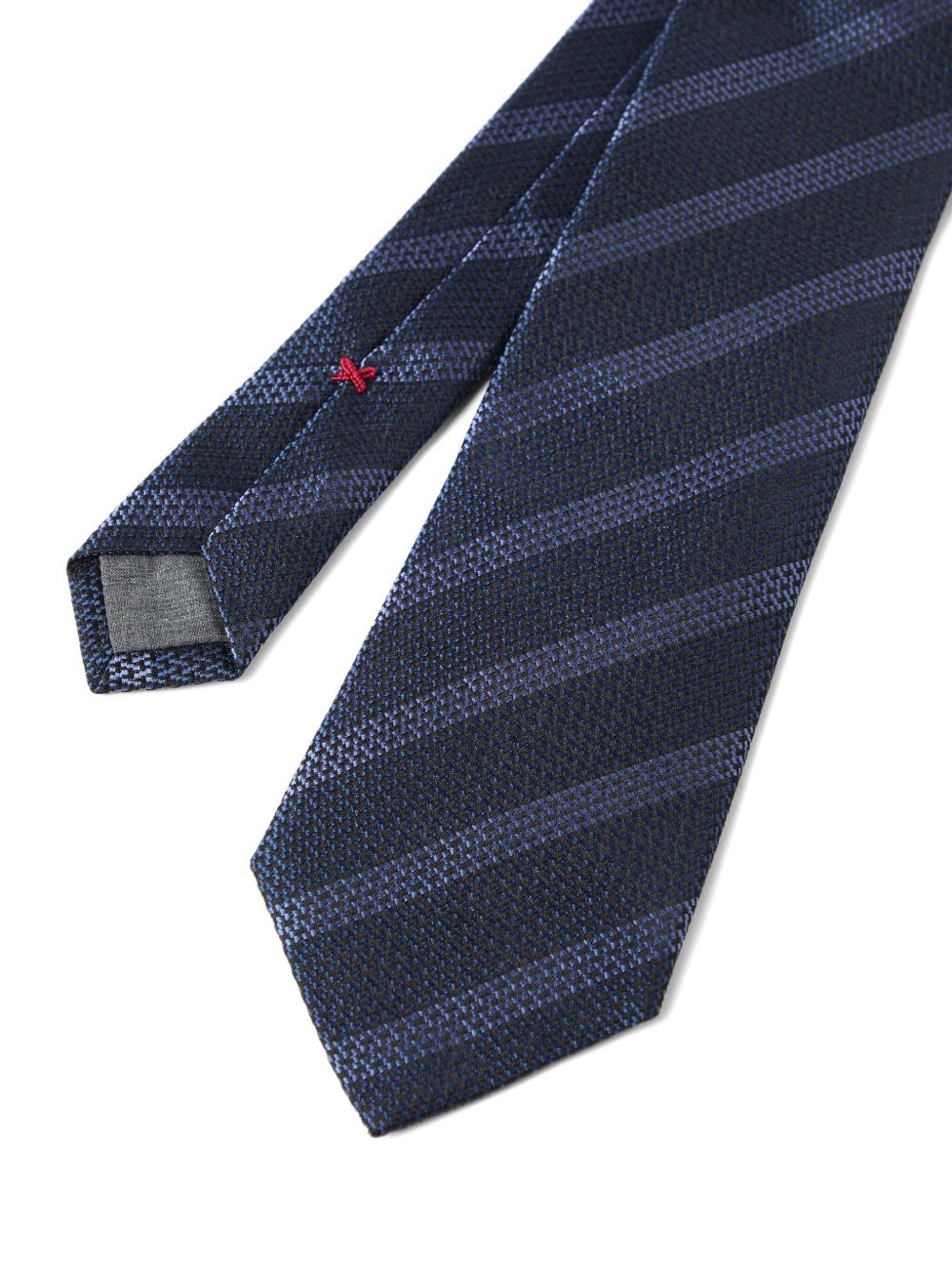 striped silk neck tie - 2