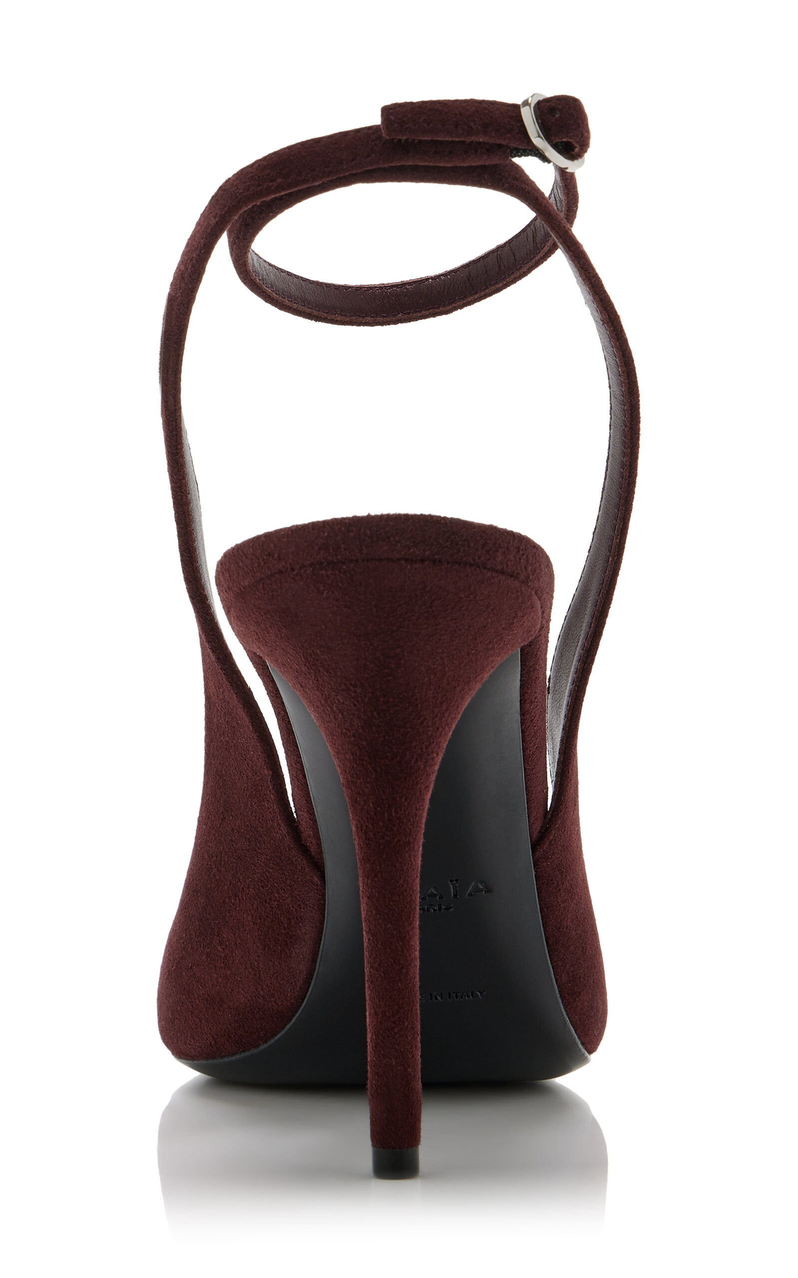 Decollete Suede Slingback Pumps burgundy - 4