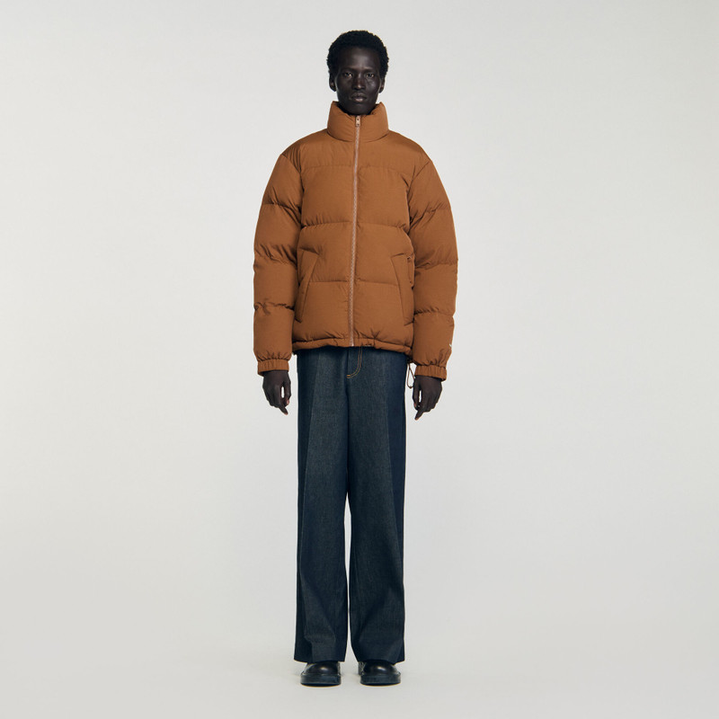 Sandro HOODED PUFFER WITH HIGH COLLAR outlook