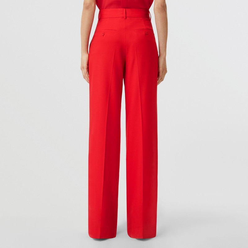Monogram Motif Wool Wide-leg Trousers 4