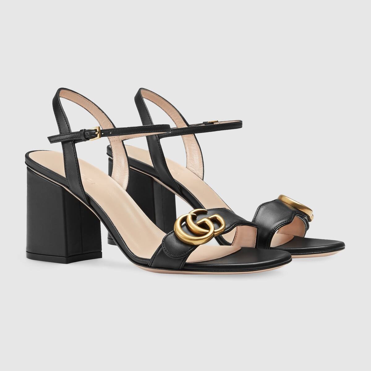 Leather mid-heel sandal - 2