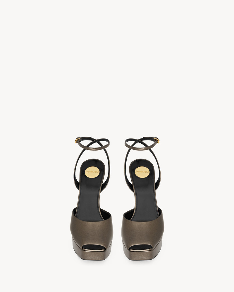 SAINT LAURENT LA SCANDALE PLATFORM SANDALS IN SMOOTH LEATHER outlook