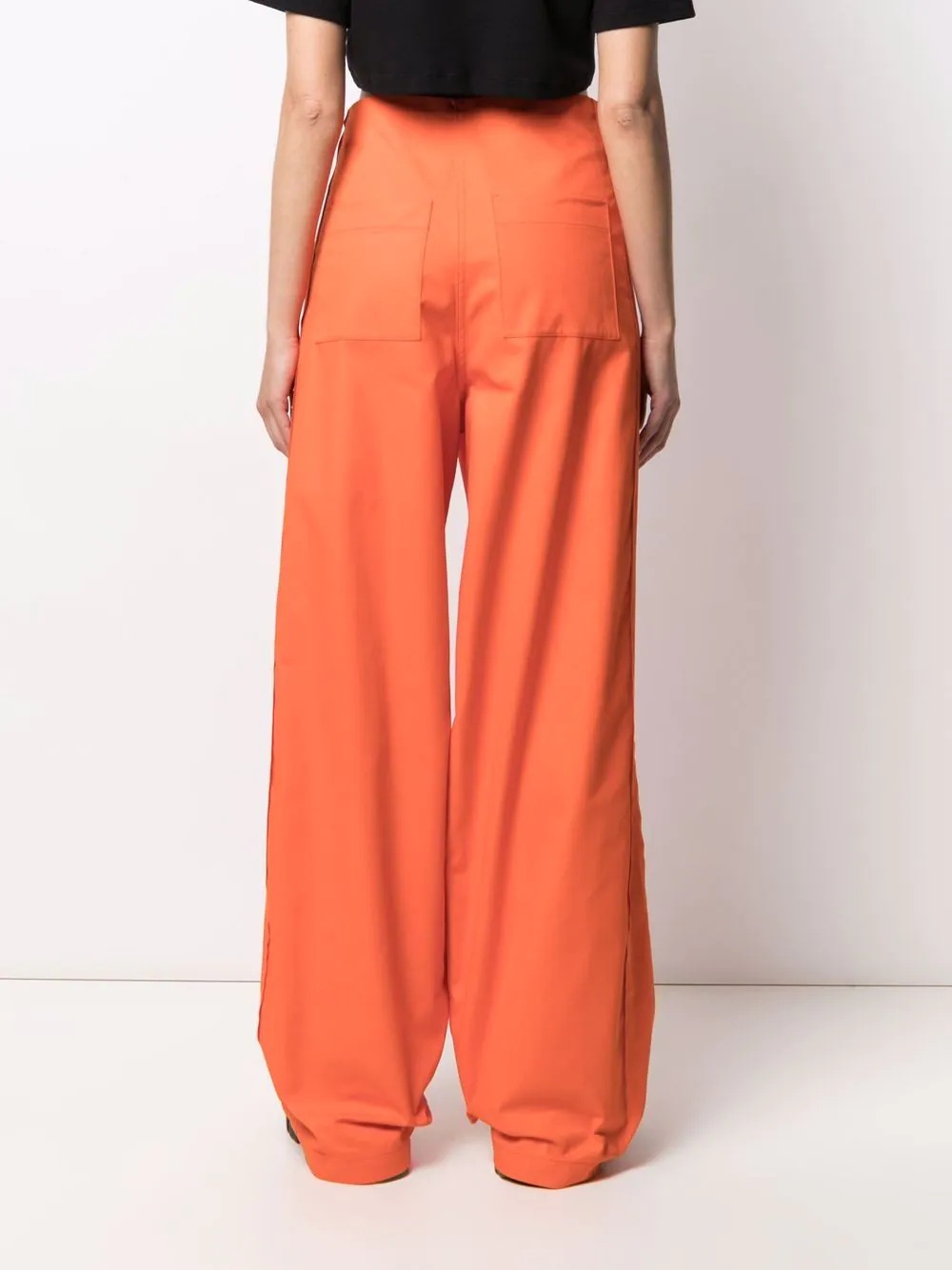 high-waisted wide trousers - 4