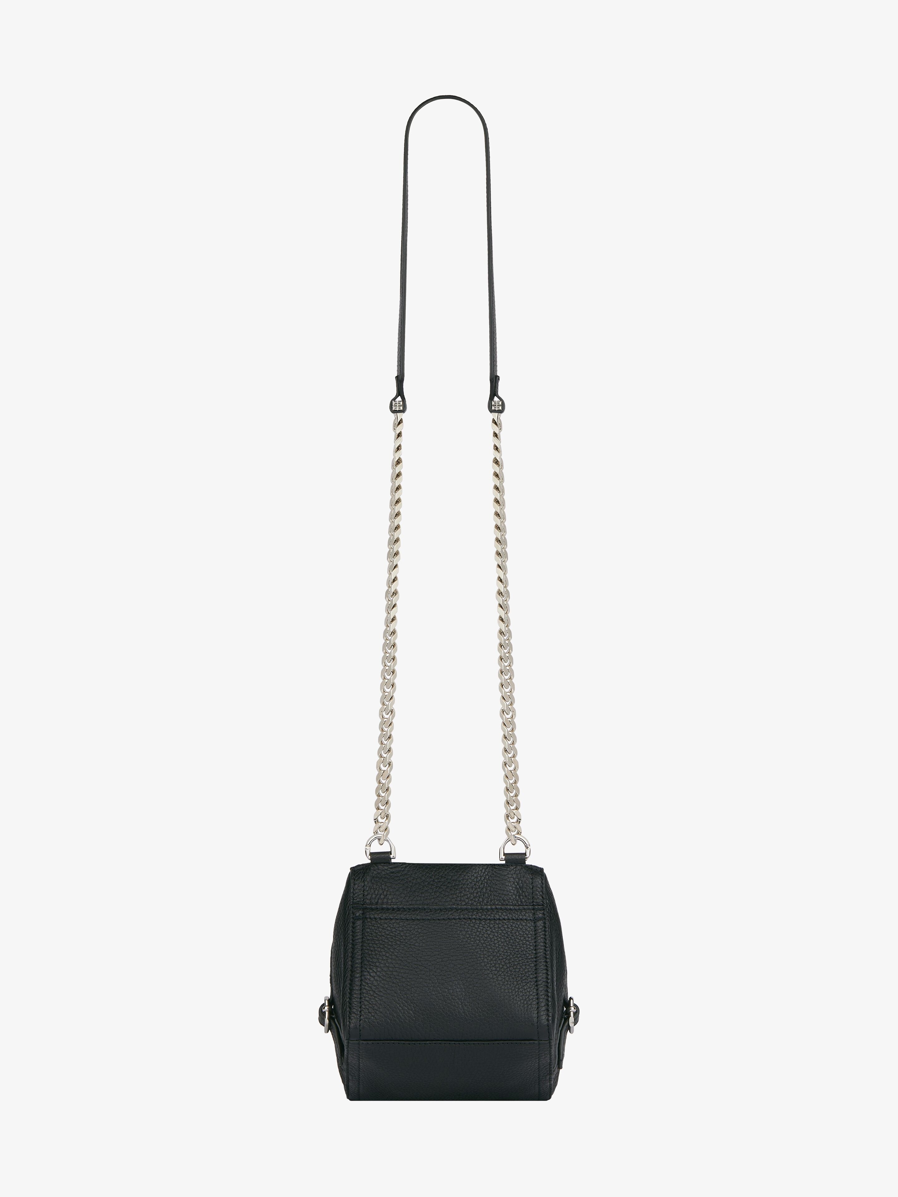 MINI PANDORA BAG IN GRAINED LEATHER WITH CHAIN - 4