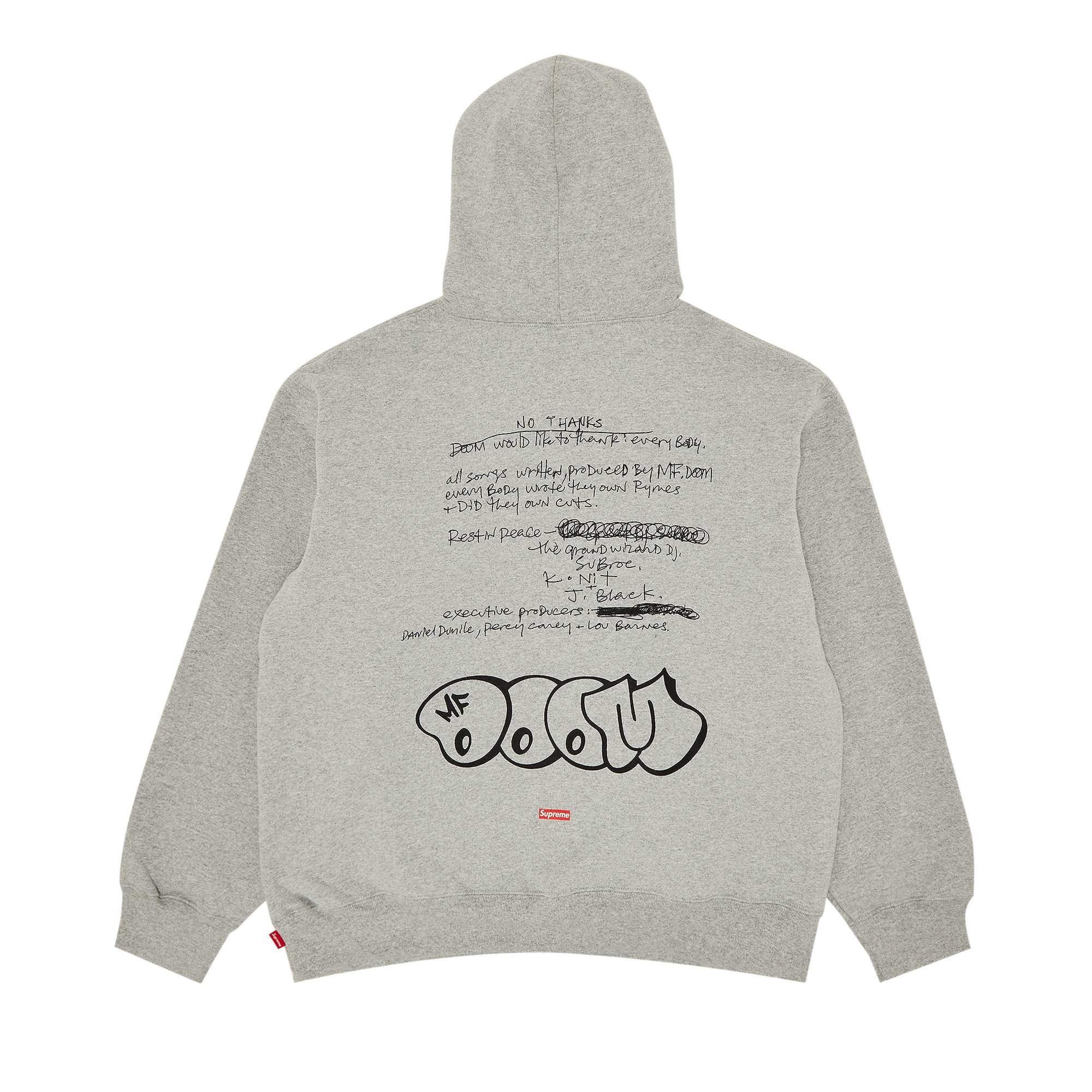 Supreme Supreme MF DOOM Hooded Sweatshirt 'Heather Grey' | REVERSIBLE