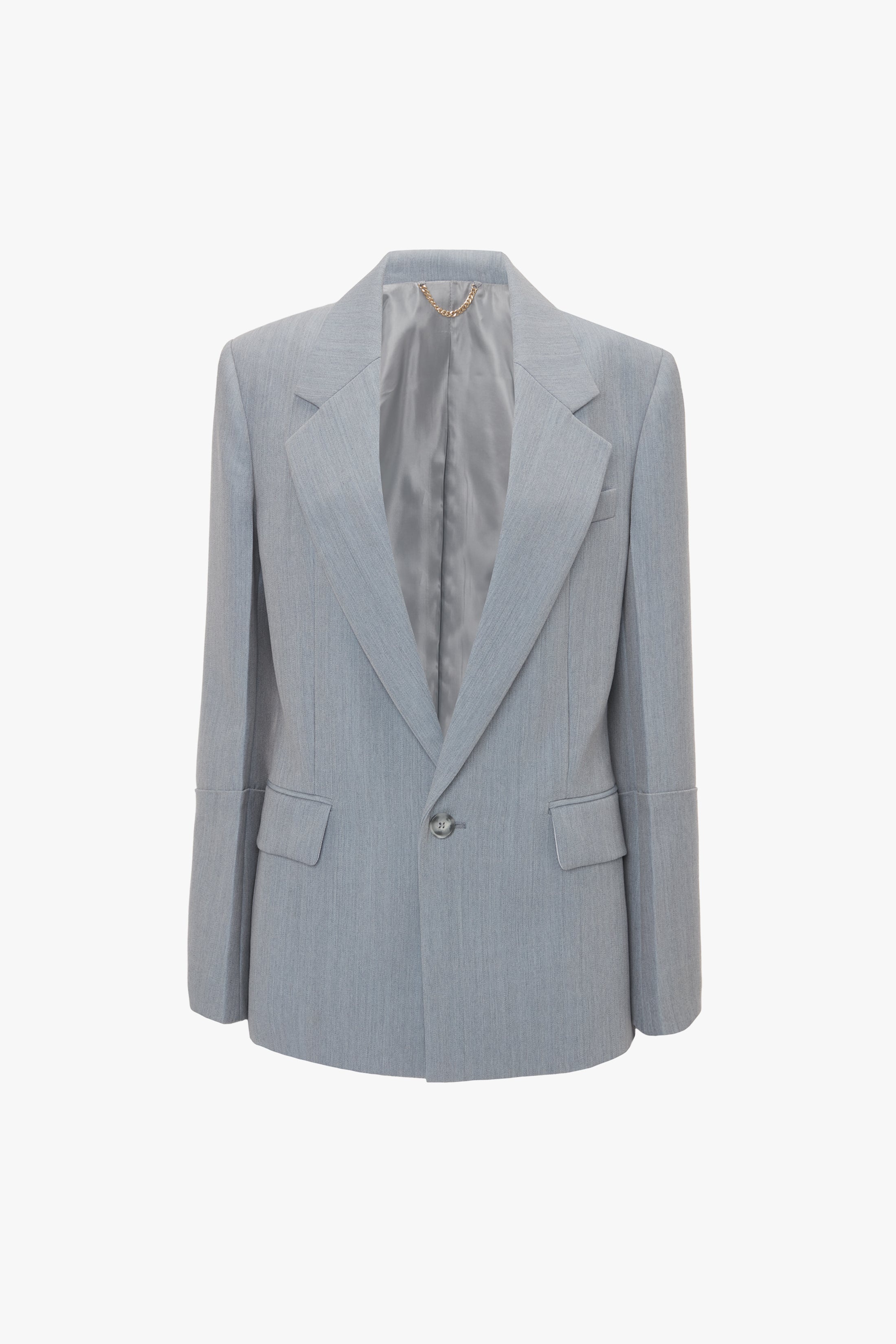 Exclusive Sleeve Detail Patch Pocket Jacket In Marina - 1