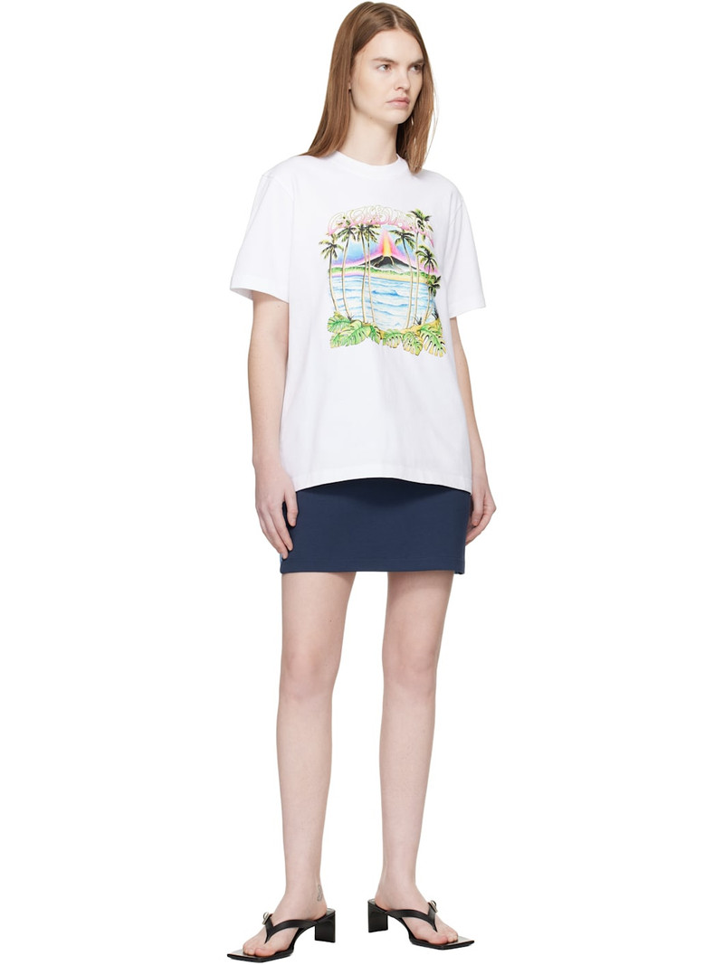 CASABLANCA White Volcano Short Sleeve T‑shirt outlook