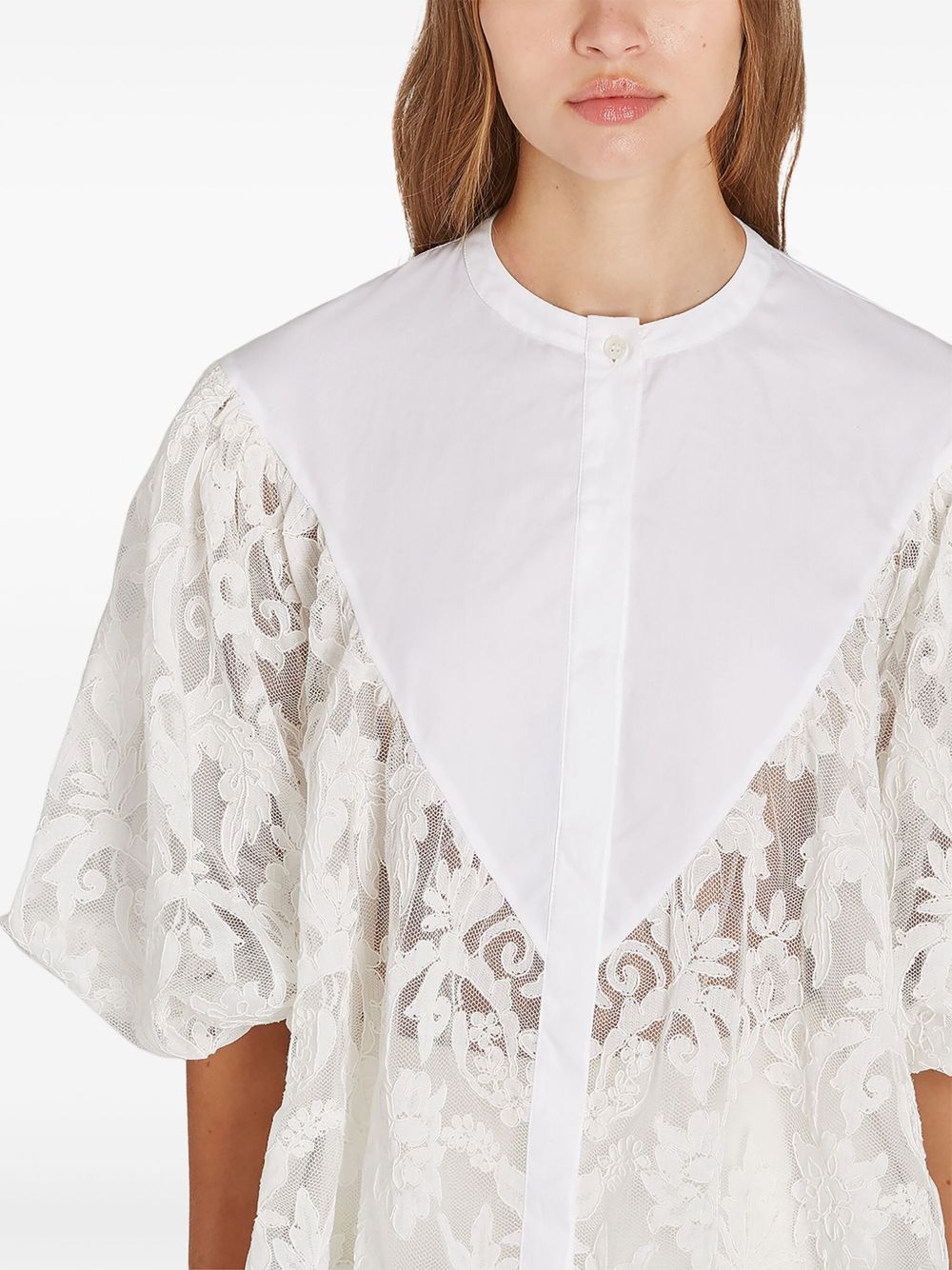 embroidered lace blouse - 3