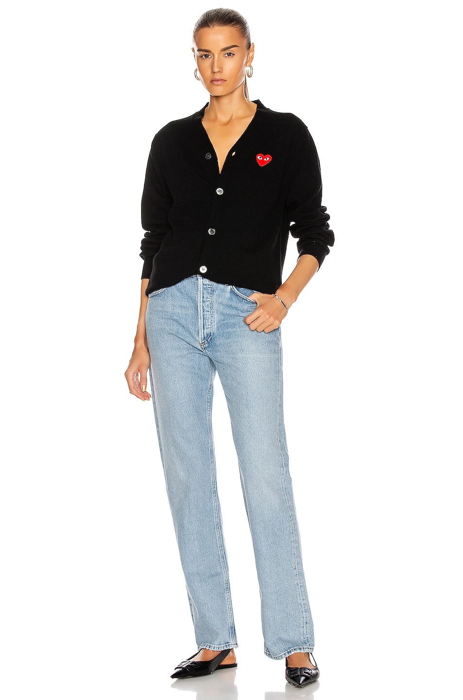 Wool Red Heart Emblem Cardigan - 4