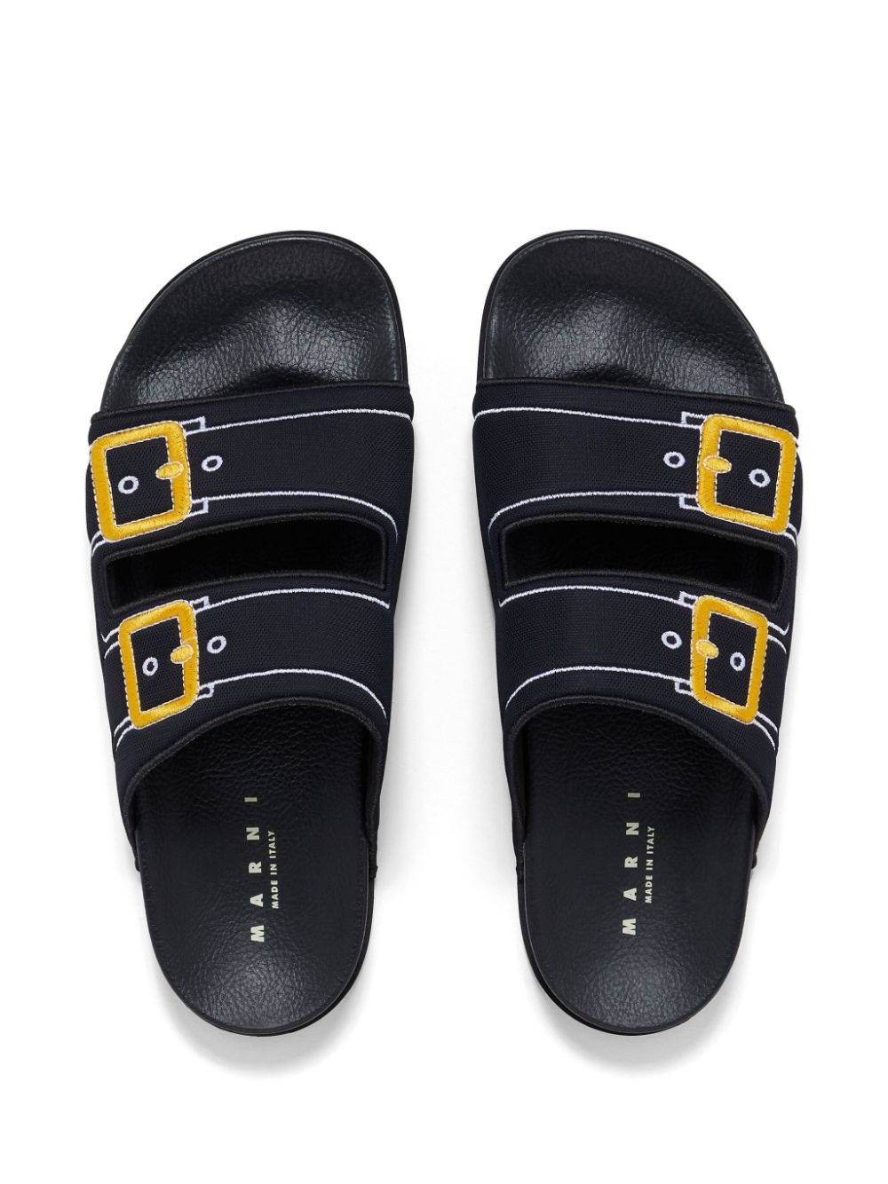 embroidered slip-on slides - 4