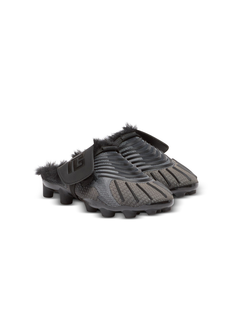 Half Time faux fur-lined mules with technical fabrics 2