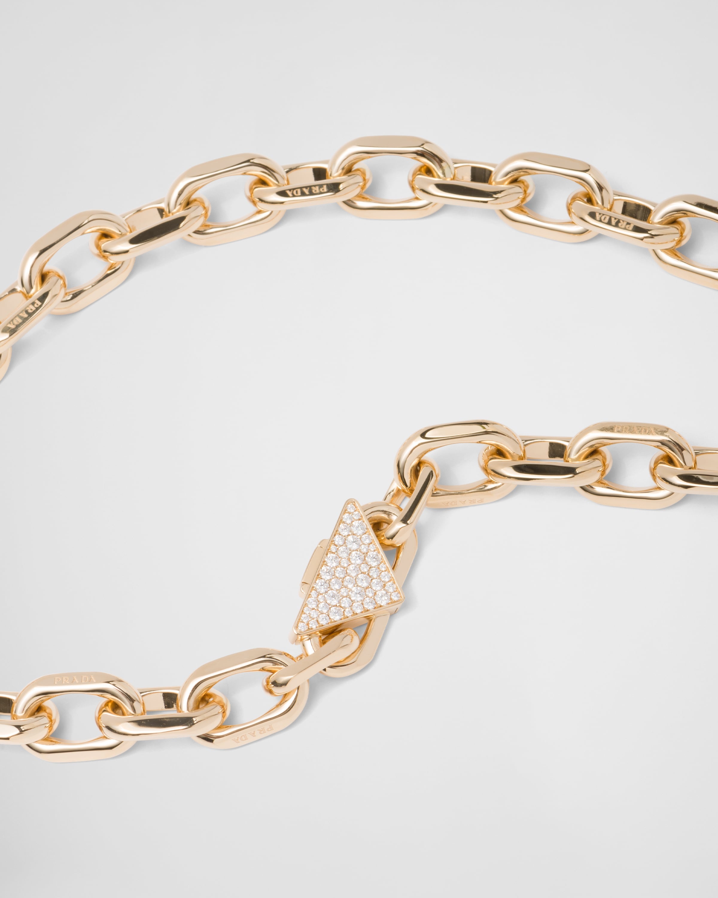 Eternal Gold chain necklace in yellow gold with diamonds - 3