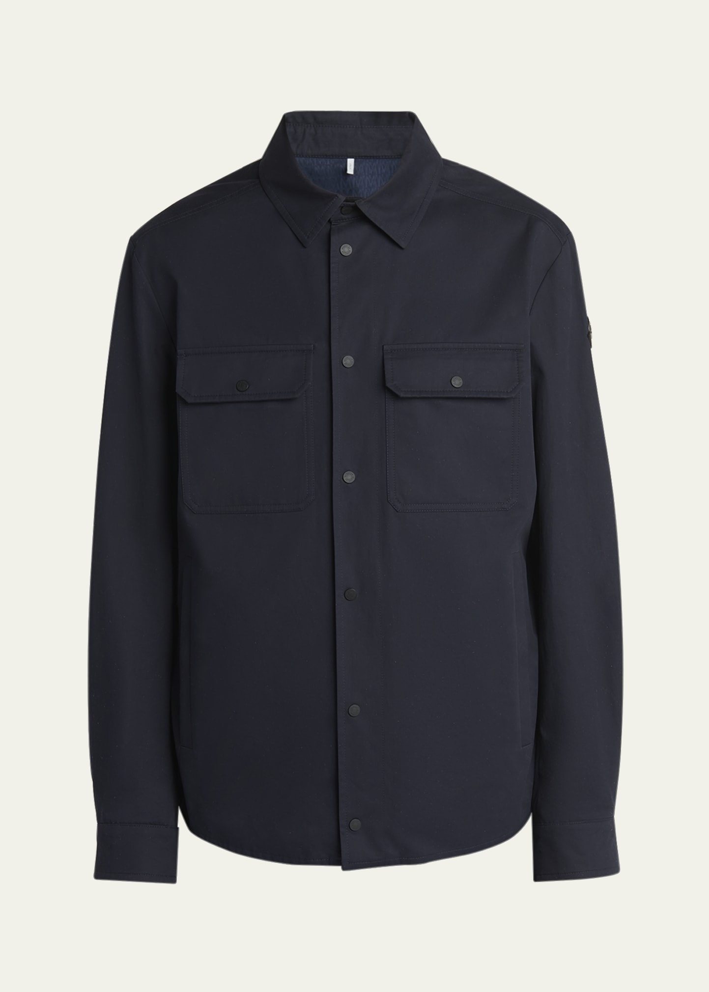 Men's Gabardine Snap-Front Overshirt - 1