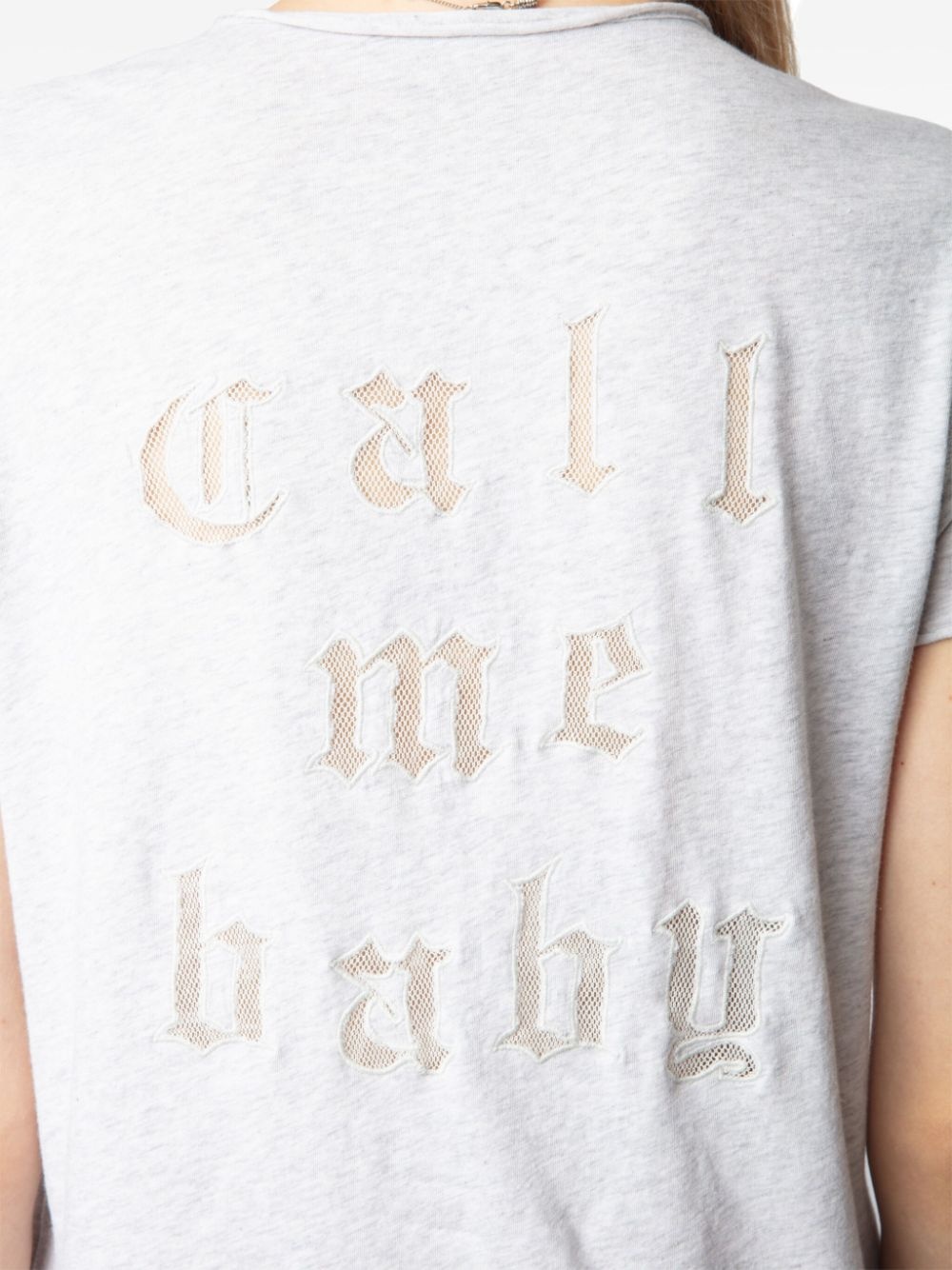 slogan-detail T-shirt - 6