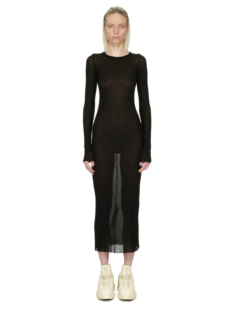 Black Porterville Rib Midi Dress - 1