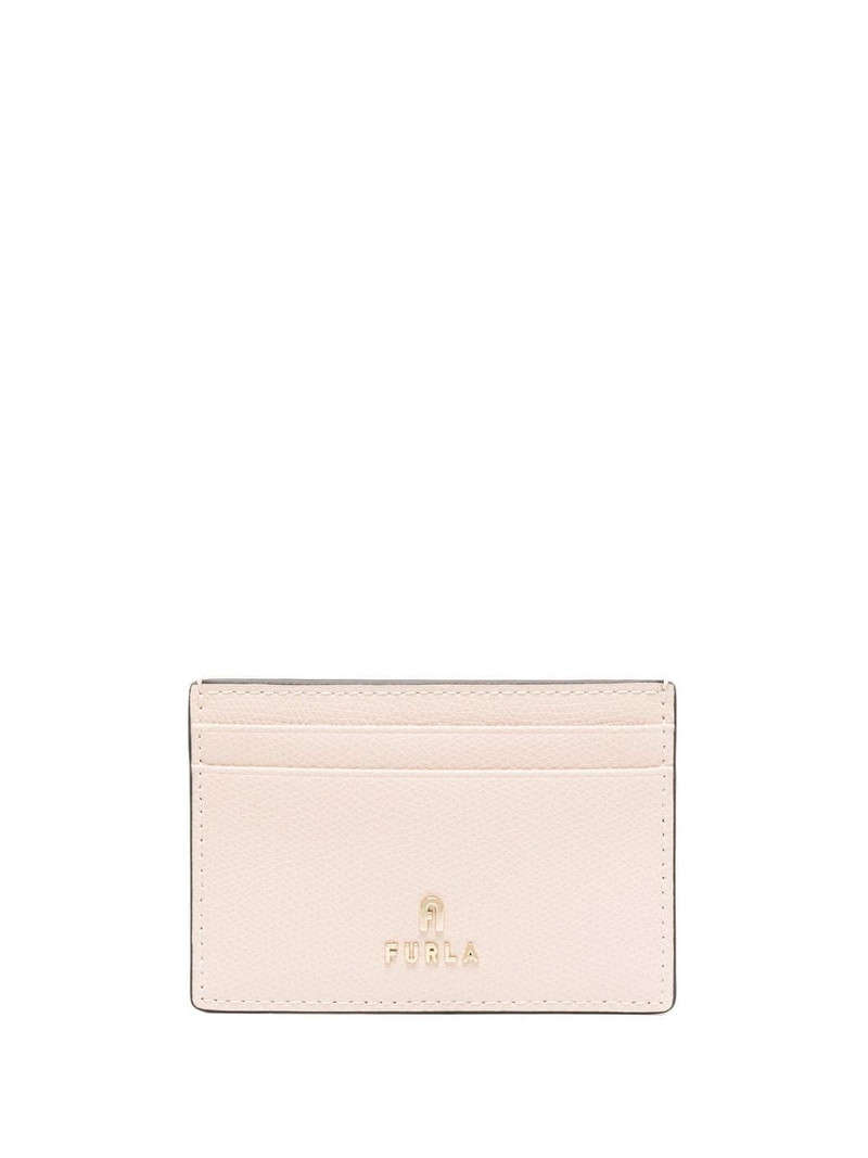 leather logo lettering cardholder 1