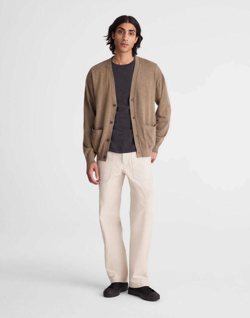 V-Neck Cardigan in Slub-Knit Cotton 3