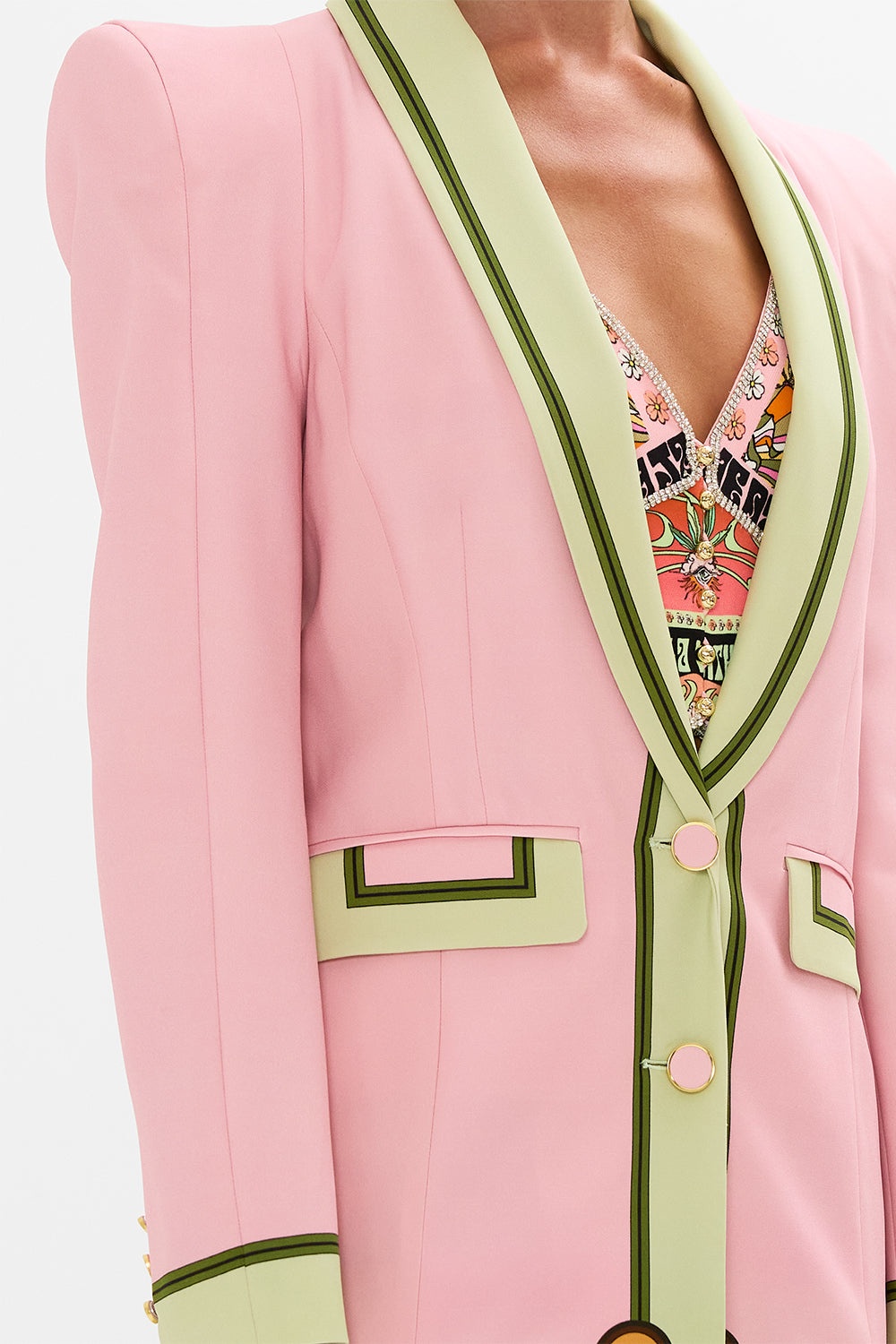 PEAKED SHOULDER BLAZER - 6