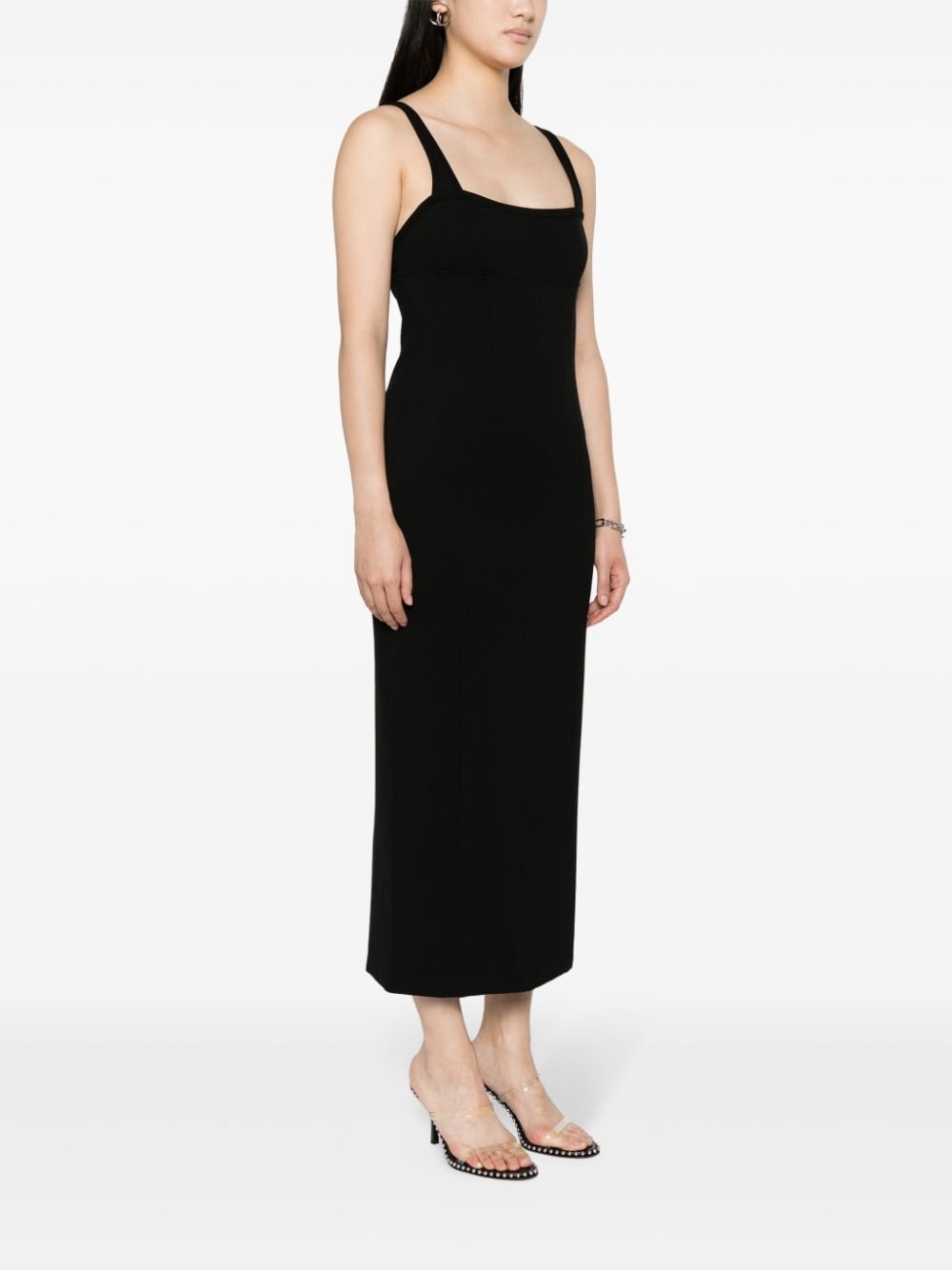 cut-out sweetheart-neck maxi dress - 3