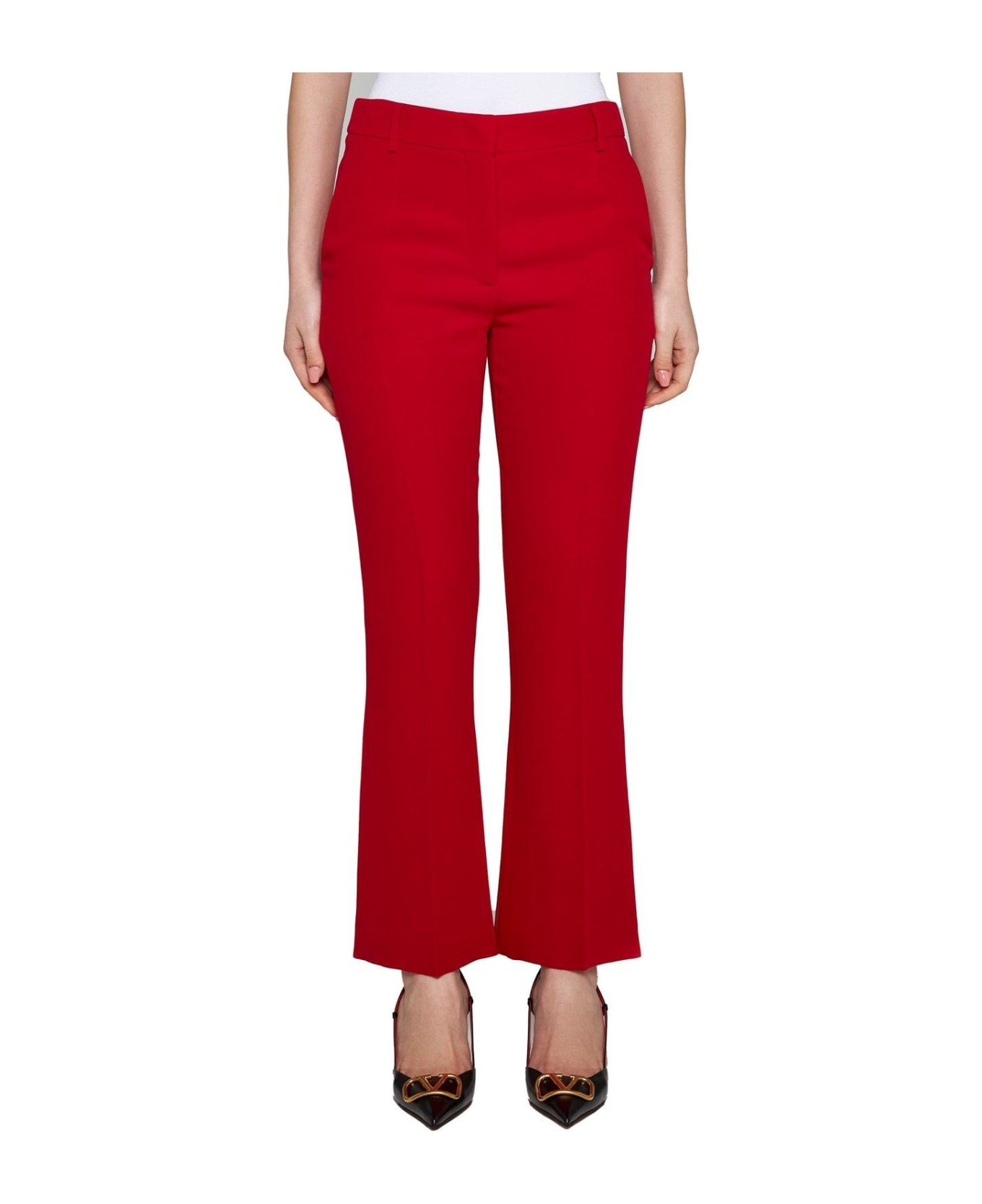 High Waist Cropped Trousers - 2